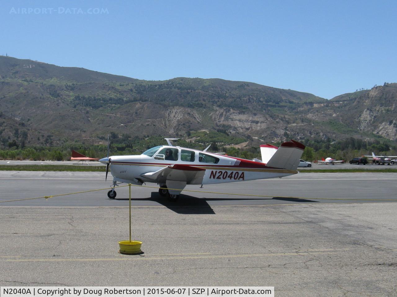N2040A, 1969 Beech V35A Bonanza C/N D-9024, 1969 Beech V35A BONANZA, Continental IO-520-B 285 Hp, taxi back