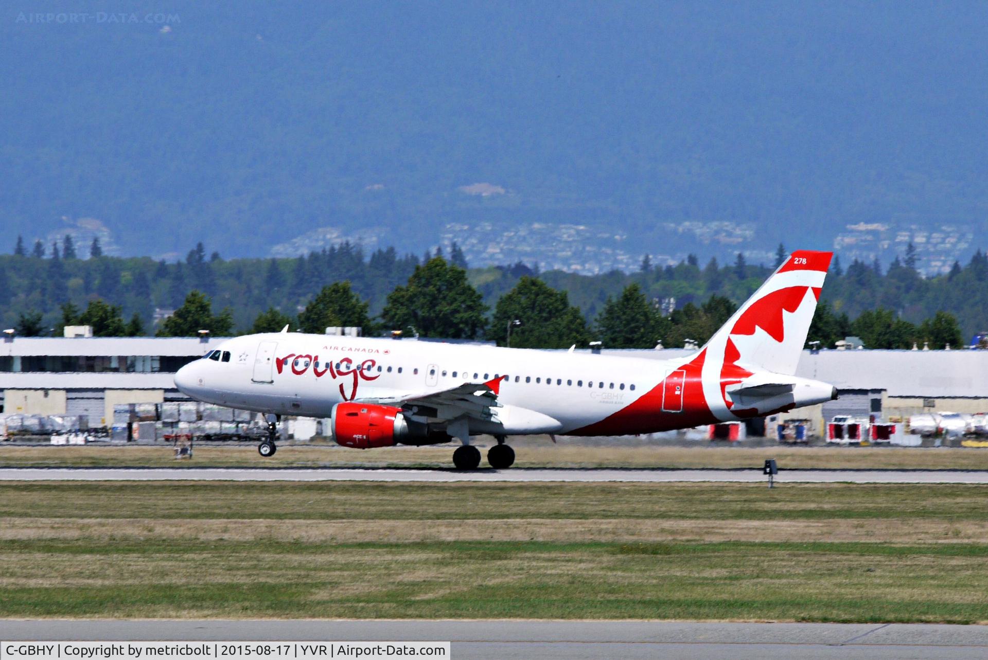 C-GBHY, 1998 Airbus A319-114 C/N 800, Arrival at YVR
