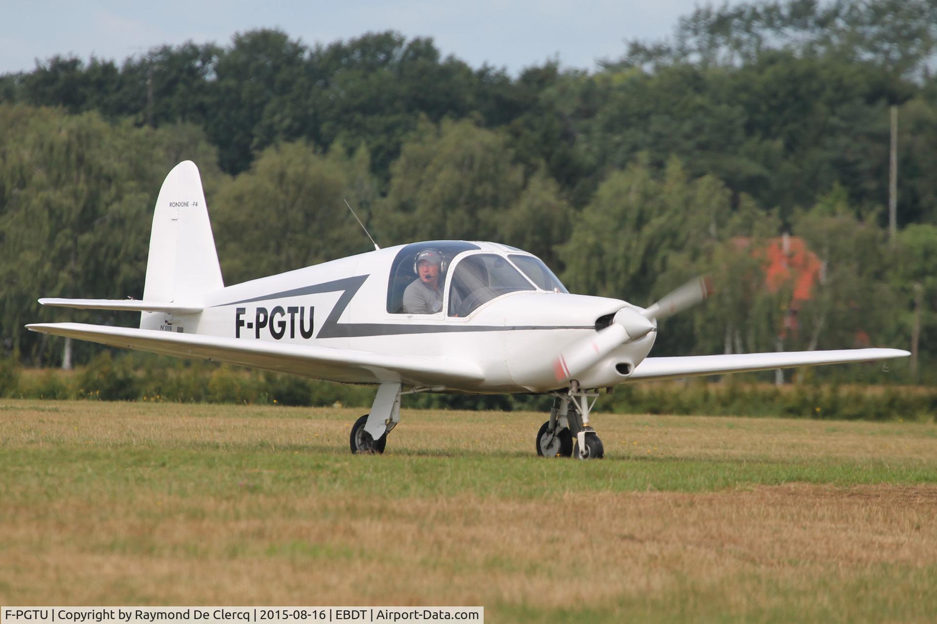 F-PGTU, Ambrosini F.4 Rondone I C/N 019, Arriving at the Oldtimer fly-in Schaffen 2015.