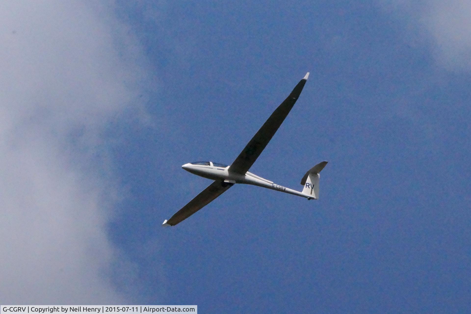 G-CGRV, 2010 DG Flugzeugbau DG-1000M C/N 10-156M6, Sef launchingd motor glider seen after taking off from Southdowns Gliding Club, Storrington, West Sussex, UK - flying over Parham House