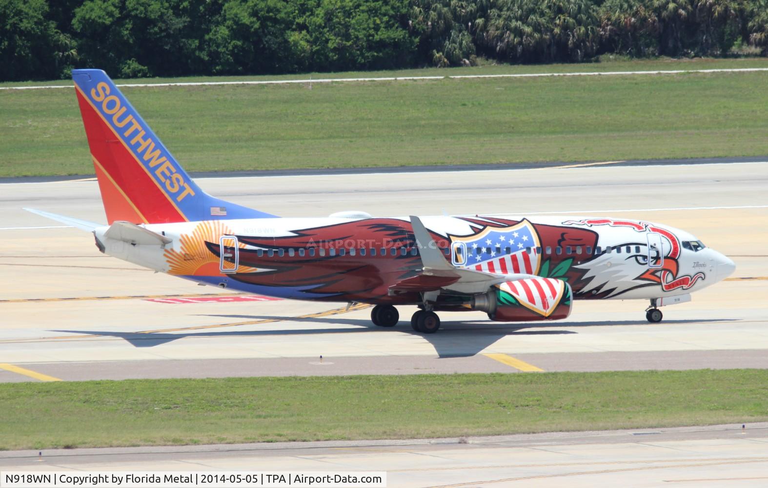 N918WN, 2008 Boeing 737-7H4 C/N 29843, Illinois One