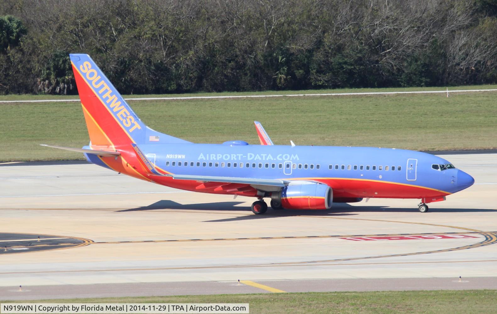 N919WN, 2008 Boeing 737-7H4 C/N 36625, Southwest