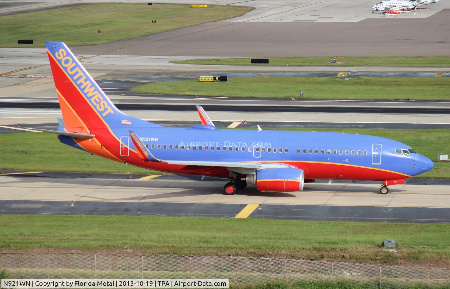 N921WN, 2008 Boeing 737-7H4 C/N 36626, Southwest