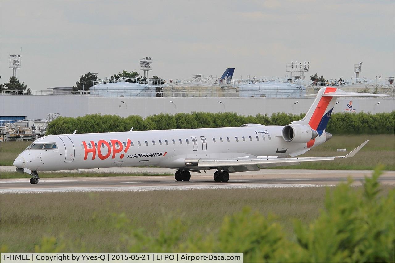 F-HMLE, 2010 Bombardier CRJ-1000EL NG (CL-600-2E25) C/N 19009, Canadair Regional Jet CRJ-1000, Taxiing after landing rwy 26, Paris-Orly airport (LFPO-ORY)