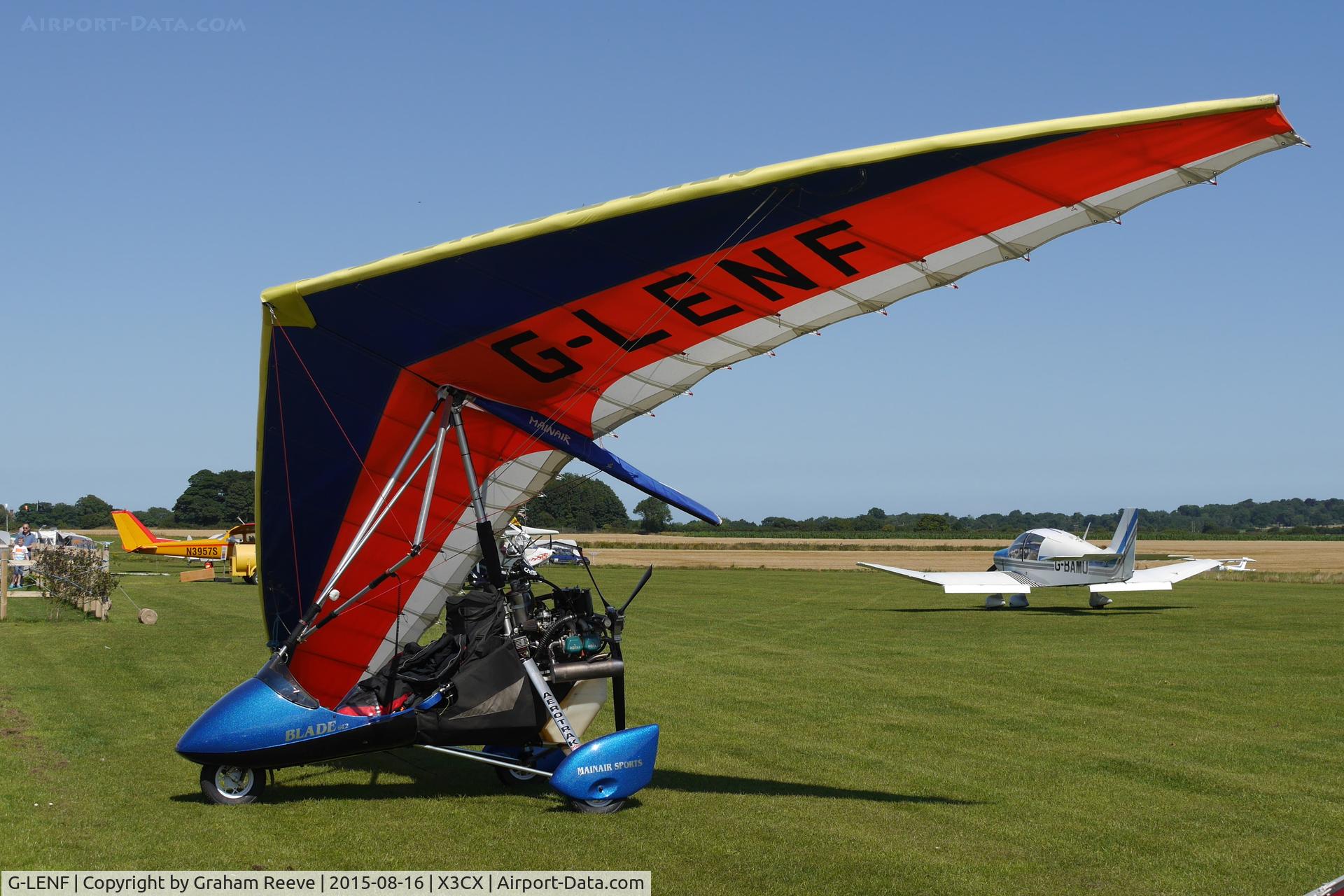 G-LENF, 2004 Mainair Blade 912S C/N 1362-0104-7-W1157, Parked at Northrepps.