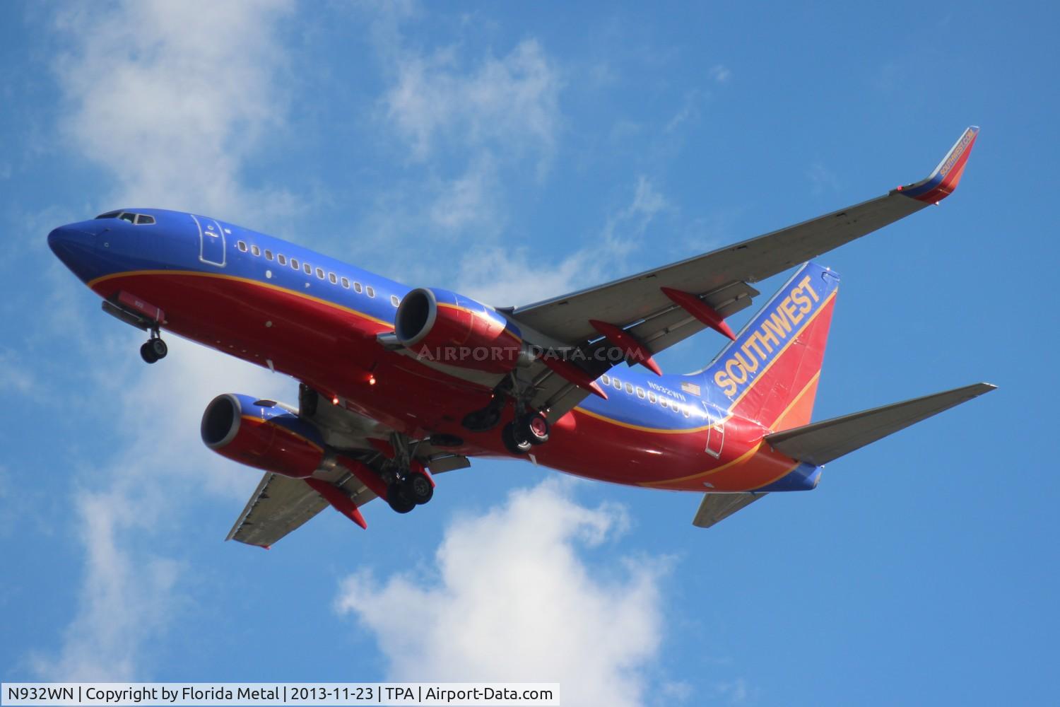 N932WN, 2009 Boeing 737-7H4 C/N 36639, Southwest