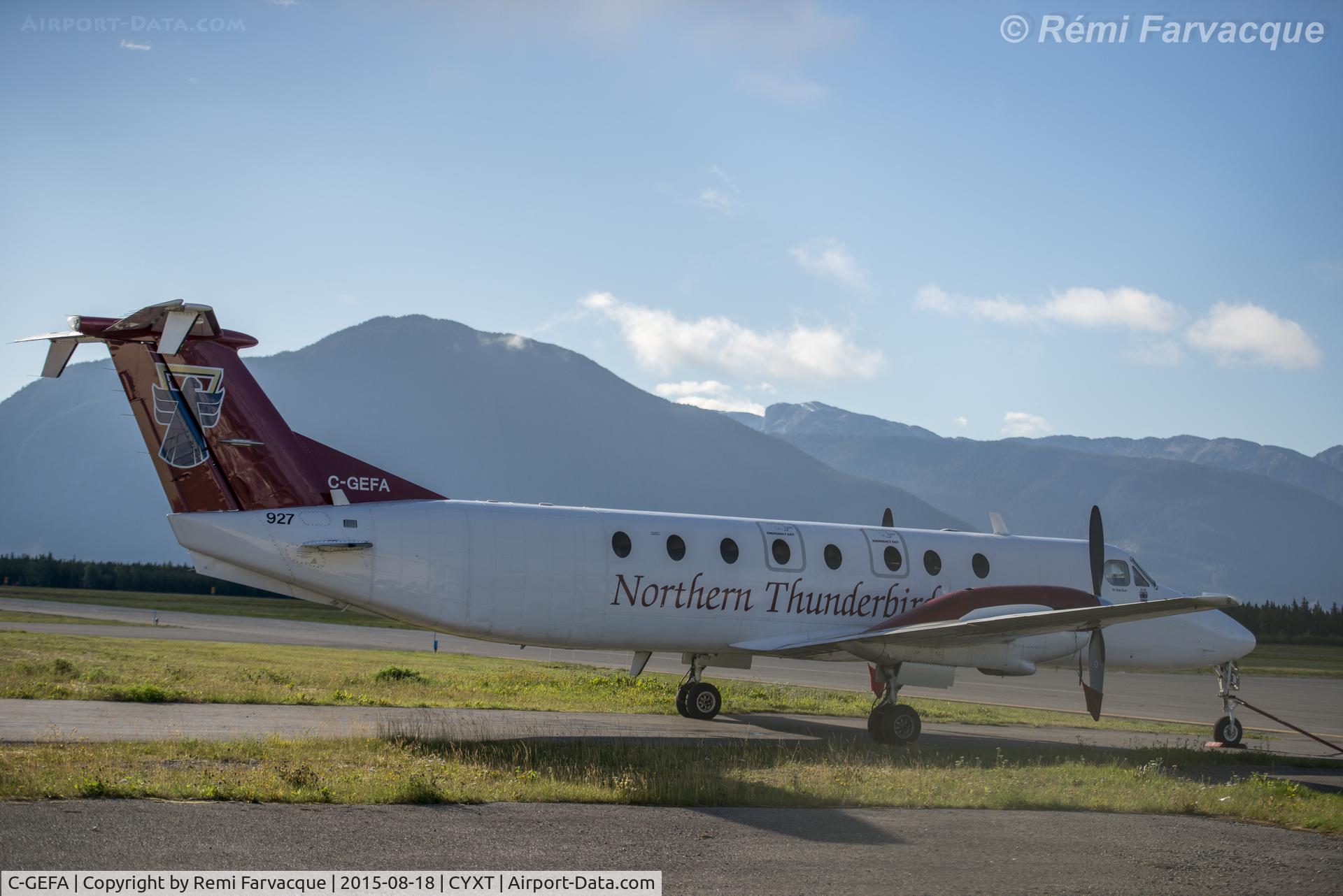 C-GEFA, 1990 Beech 1900C C/N UC-94, Parked in front of the Hawkair maintenance hangar.