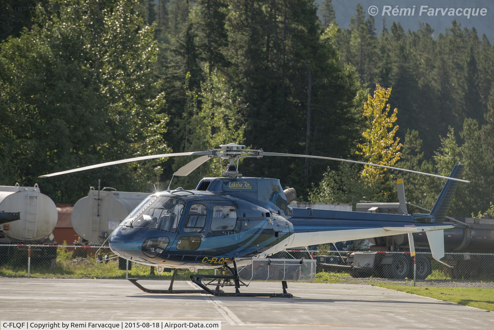 C-FLQF, 2002 Aérospatiale AS-350B-2 Ecureuil C/N 3547, Parked at Lakelse Air base in Thornhill (east Terrace - not at Terrace airport).