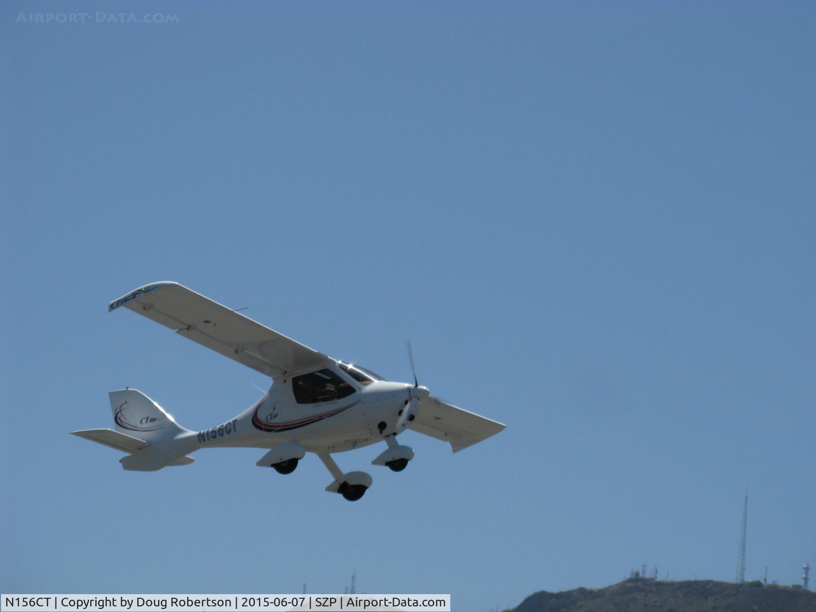 N156CT, 2007 Flight Design CTSW C/N 07-04-11, 2007 Flight Design Gmbh CTSW, Rotax 912ULS 100 Hp, S-LSA, takeoff climb Rwy 22