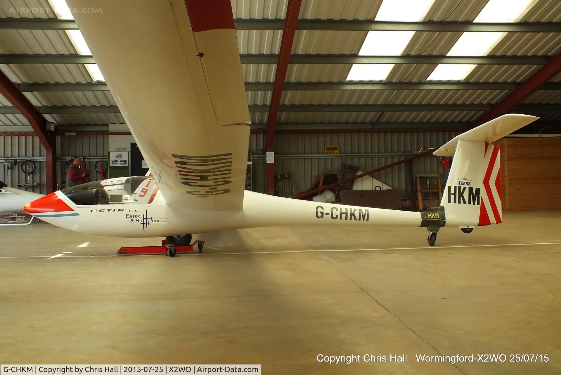 G-CHKM, 1976 Grob G-102 Astir CS Jeans C/N 2108, at Wormingford airfield