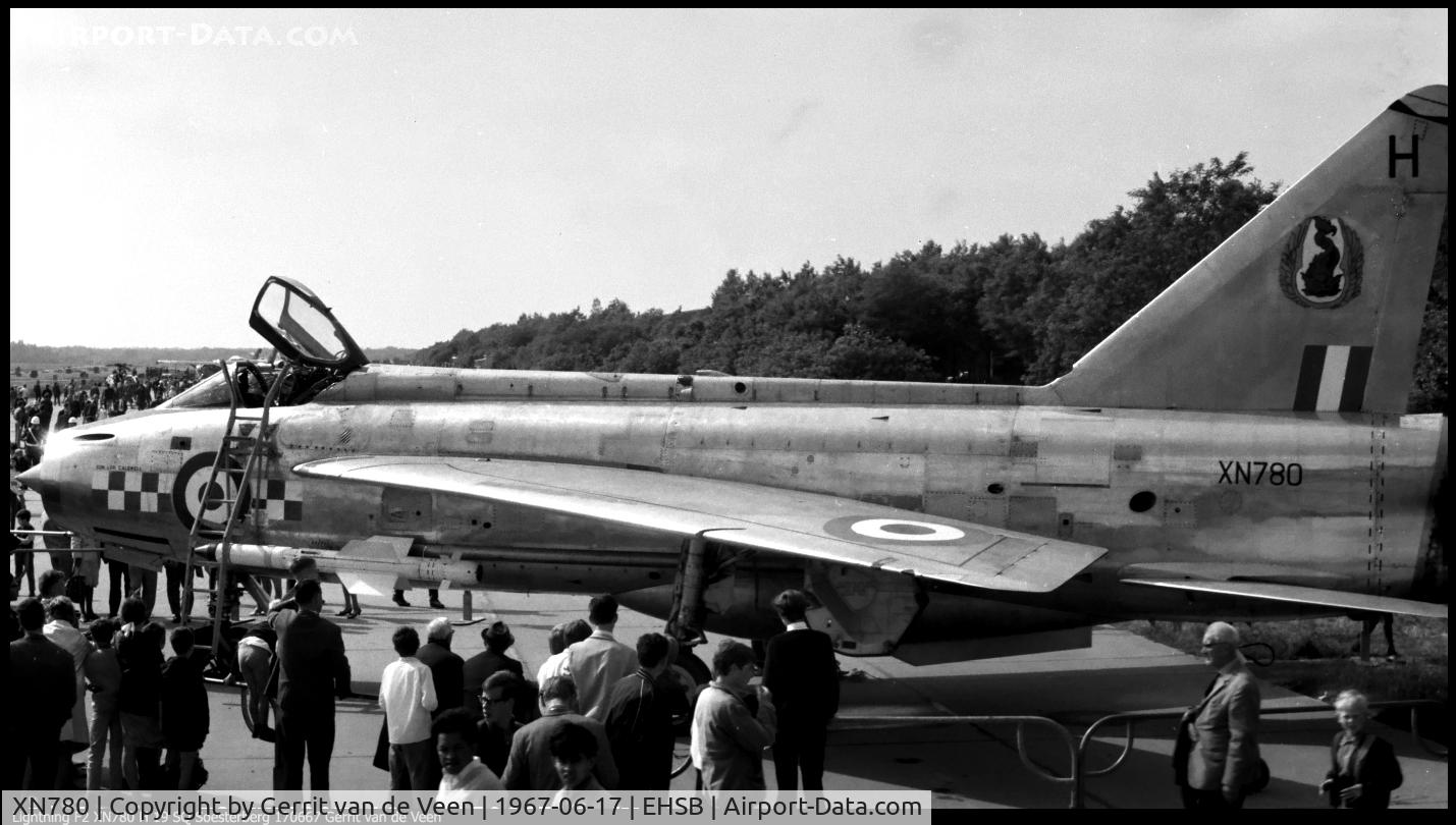 XN780, 1962 English Electric Lightning F.2 C/N 95133, H of 19SQ was part of the RNLAF Open House at Soesterberg