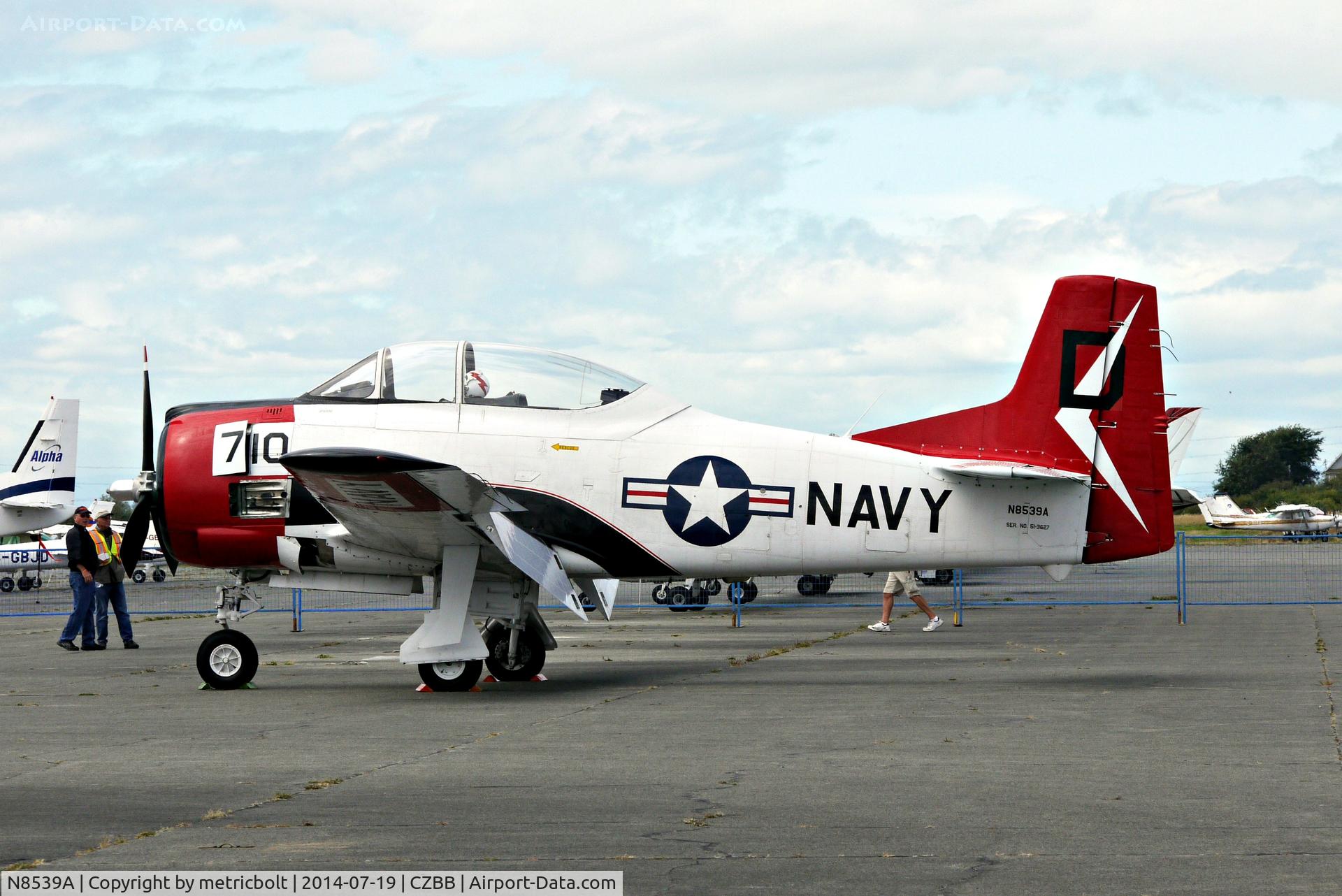 N8539A, 1950 North American T-28D Trojan C/N 174-165 (51-3627), N8539A 1950 North American Texan at the Boundary Bay Airshow 2014
