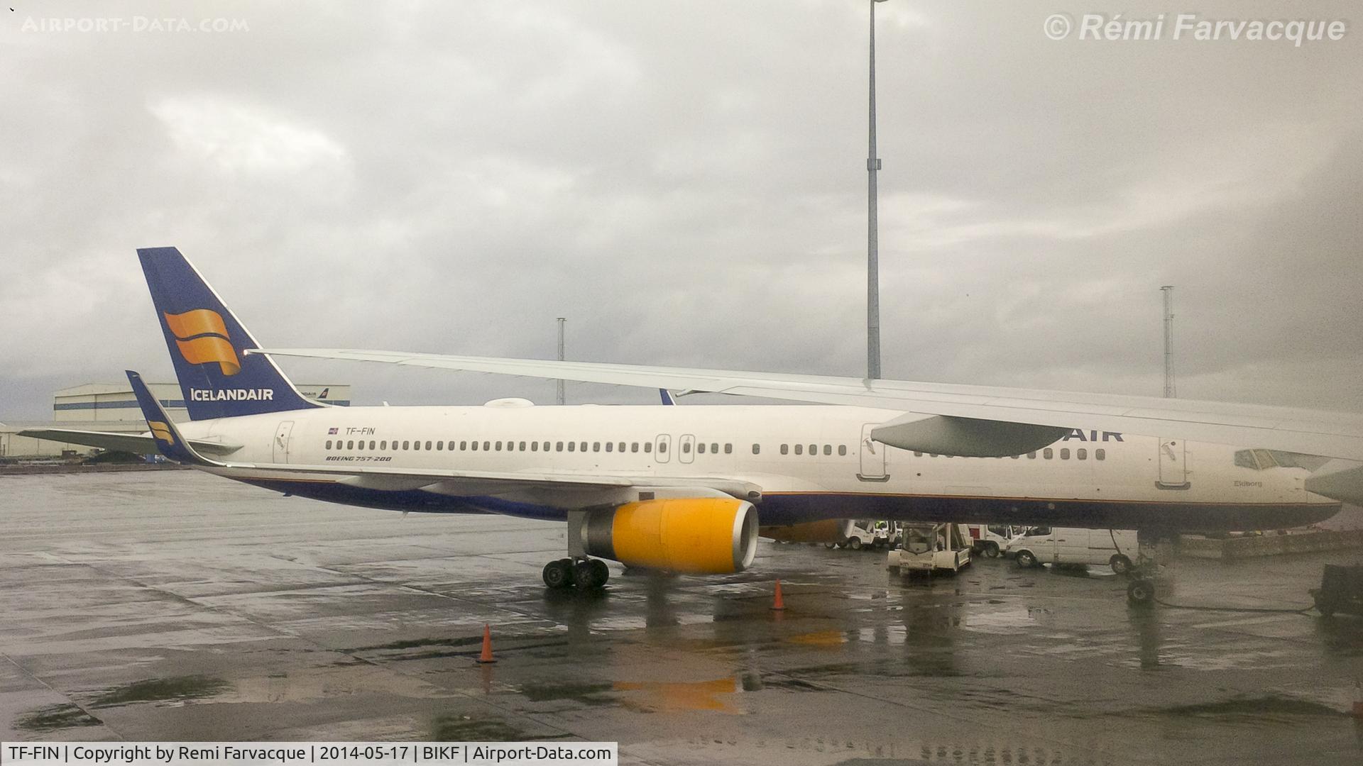 TF-FIN, 1997 Boeing 757-208 C/N 28989, Had to make unexpected landing at Keflavik on an Air Canada flight. So while we waited, stuck on the plane ...