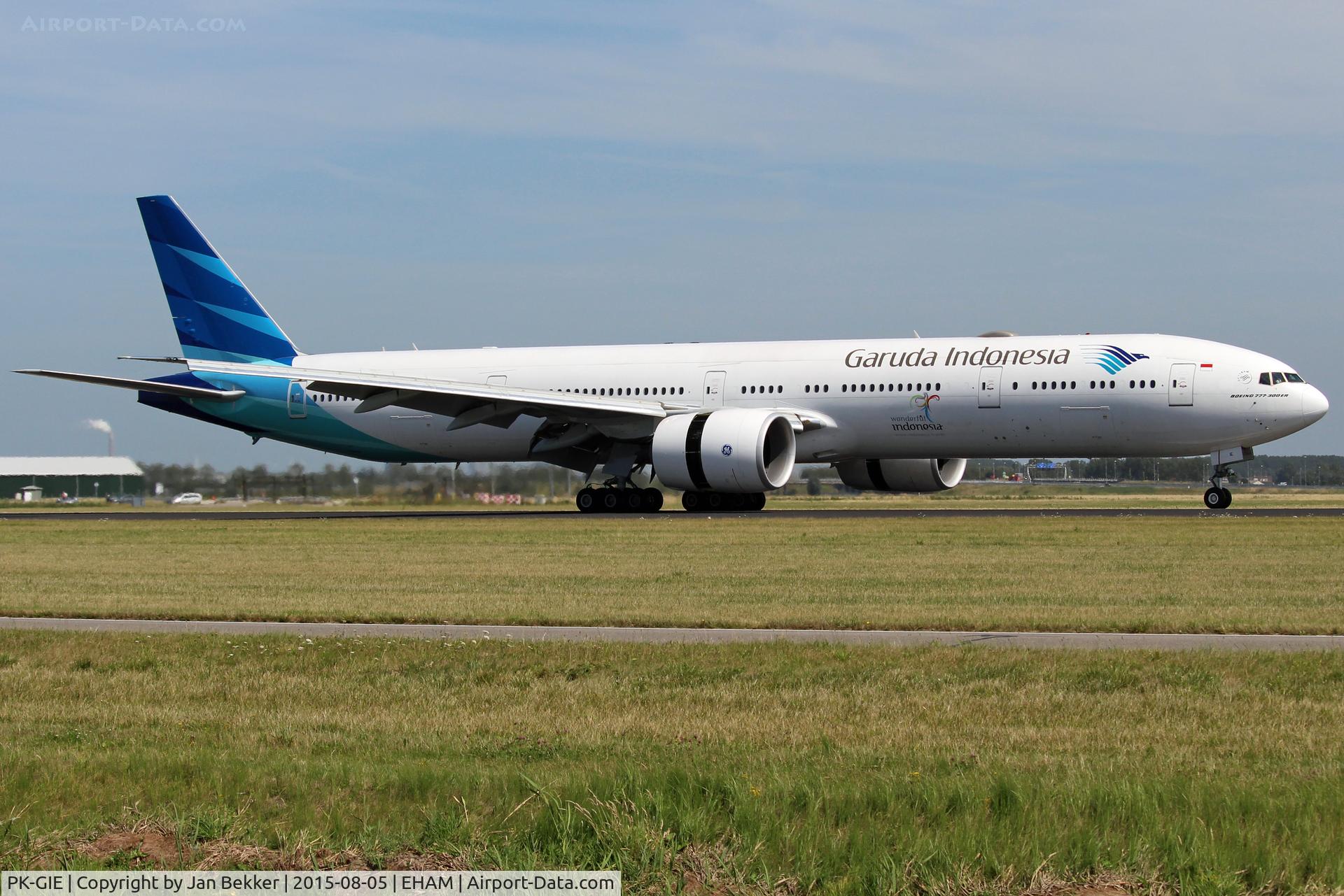 PK-GIE, 2013 Boeing 777-3U3/ER C/N 29147, Arriving at Schiphol