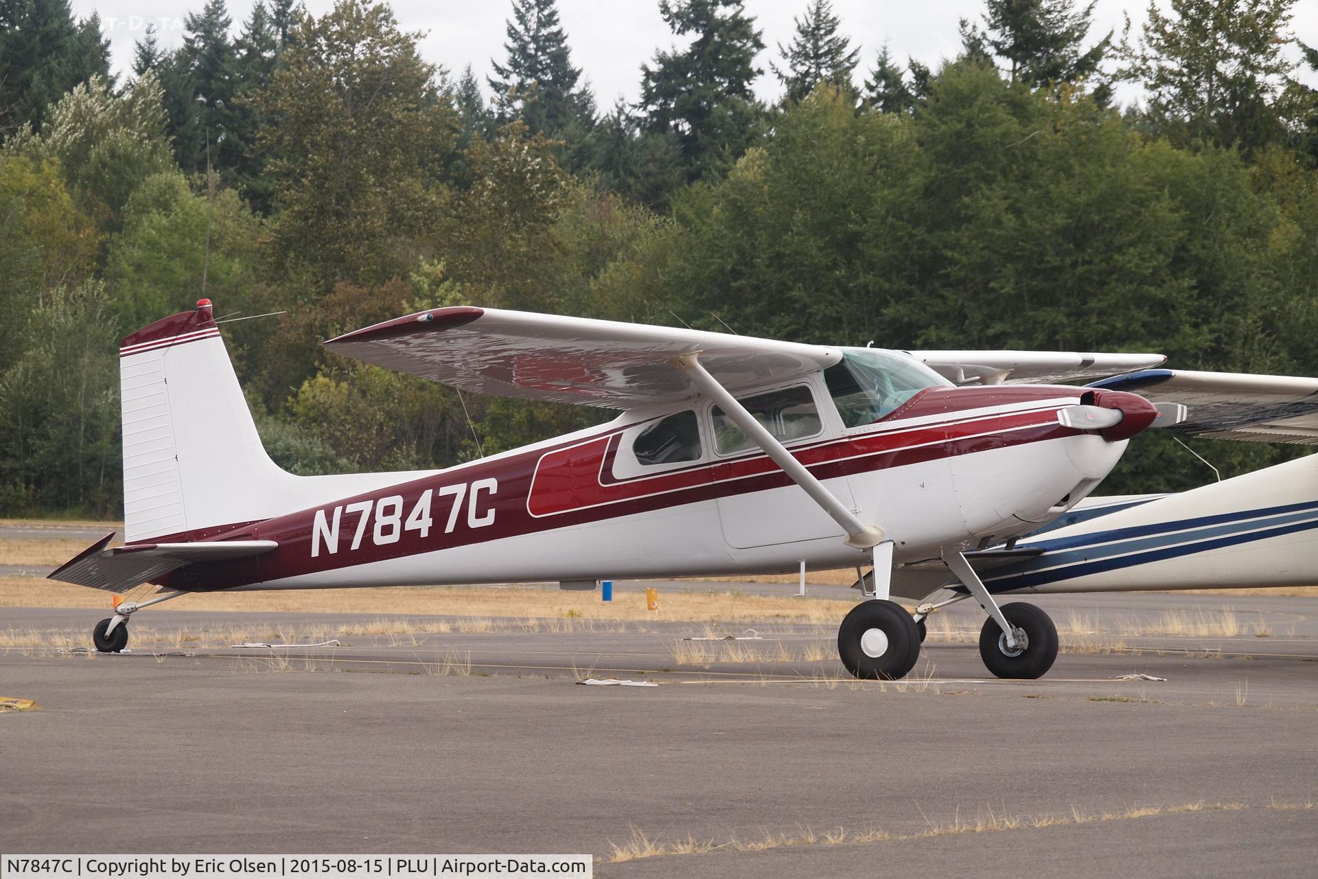 N7847C, 1954 Cessna 180 C/N 31046, Cessna 180 on the transient ramp at Thun Field.