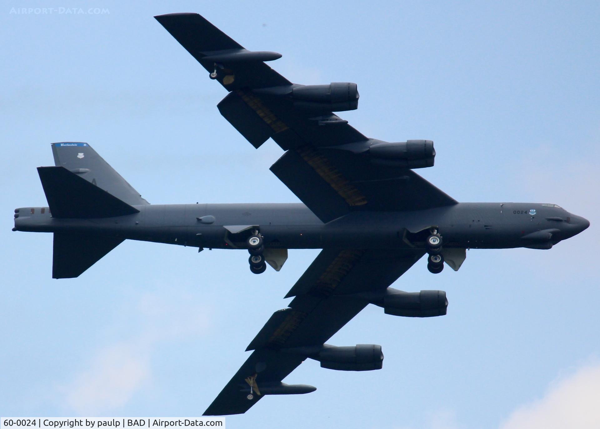 60-0024, 1960 Boeing B-52H Stratofortress C/N 464389, At Barksdale Air  Force Base.