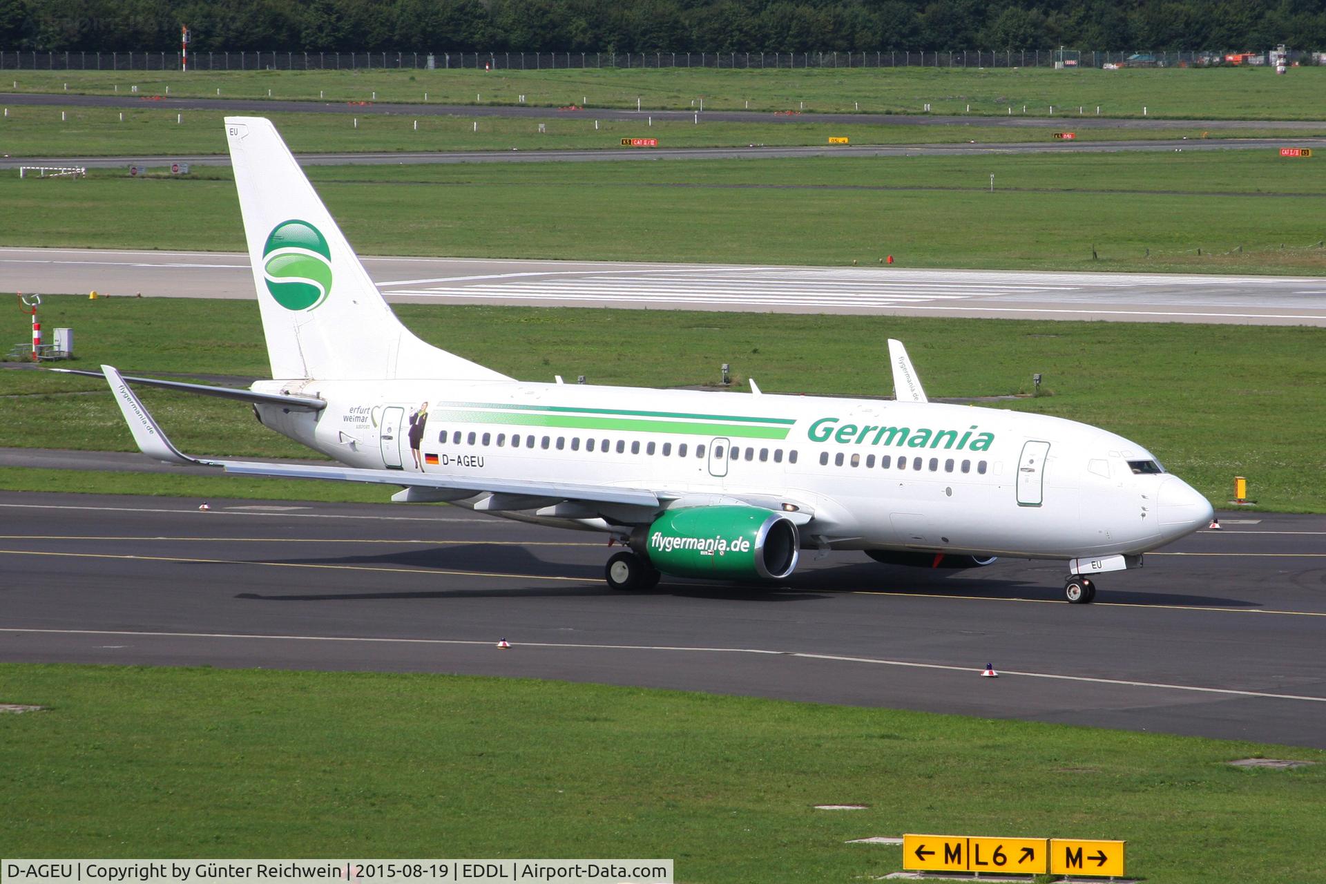 D-AGEU, 1998 Boeing 737-75B C/N 28104, On taxi way to take off