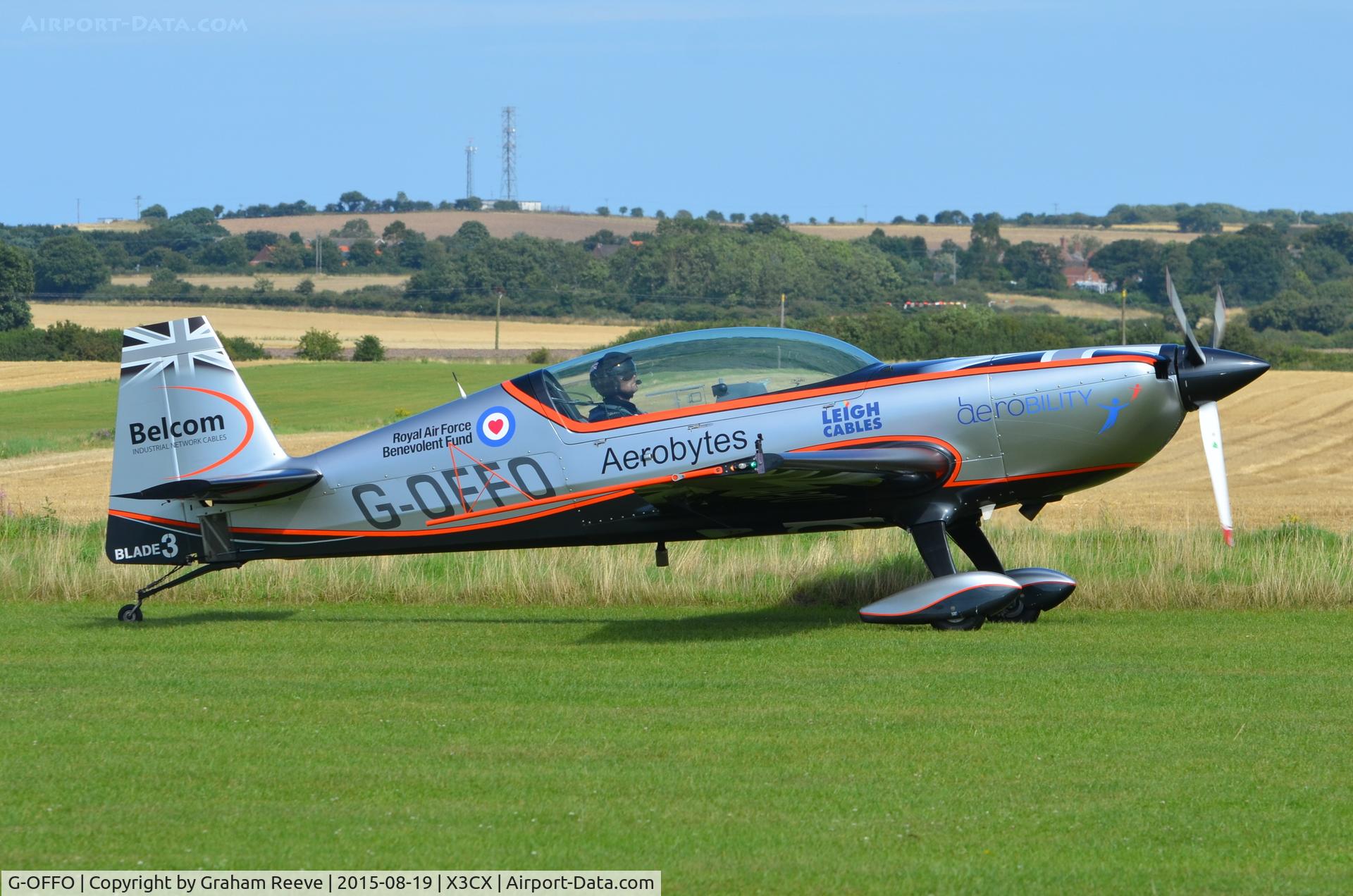 G-OFFO, 2006 Extra EA-300/L C/N 1226, Just landed at Northrepps.