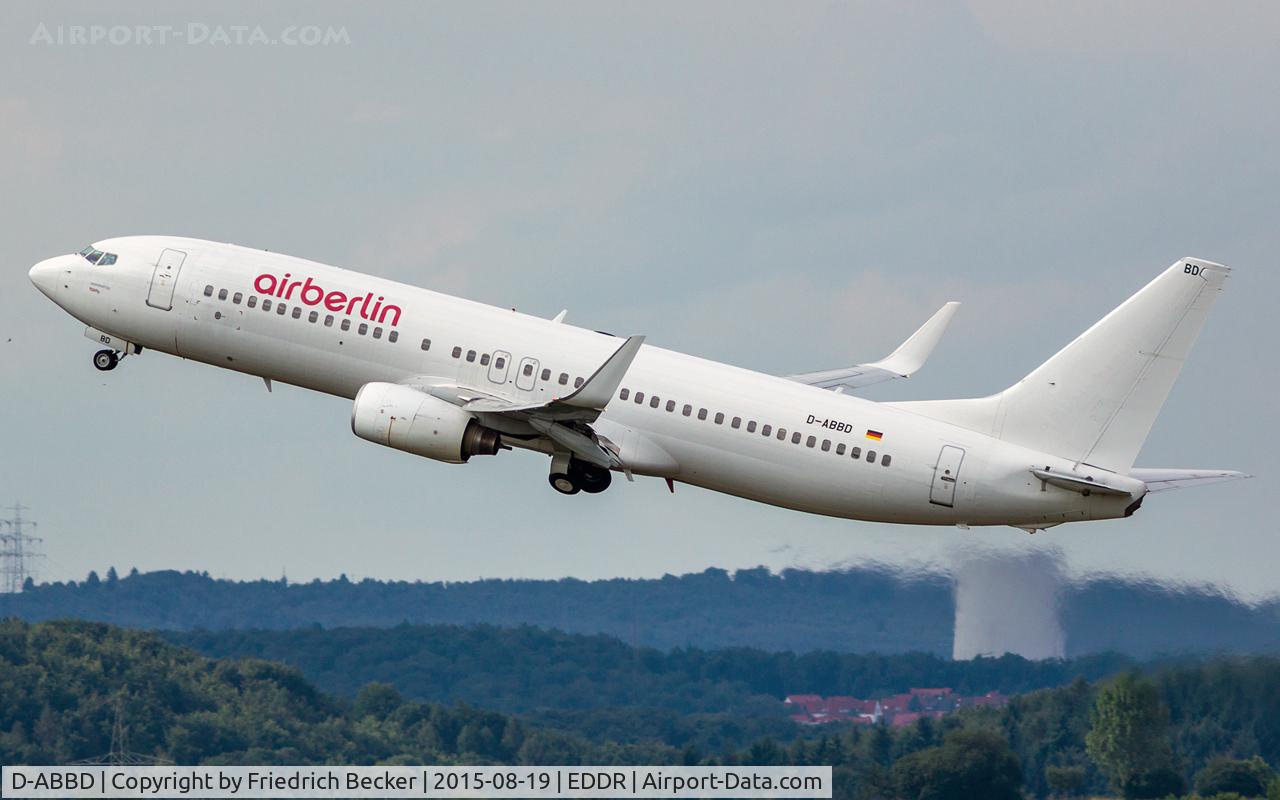 D-ABBD, 2001 Boeing 737-86J C/N 30880, departure to Palma via RW27