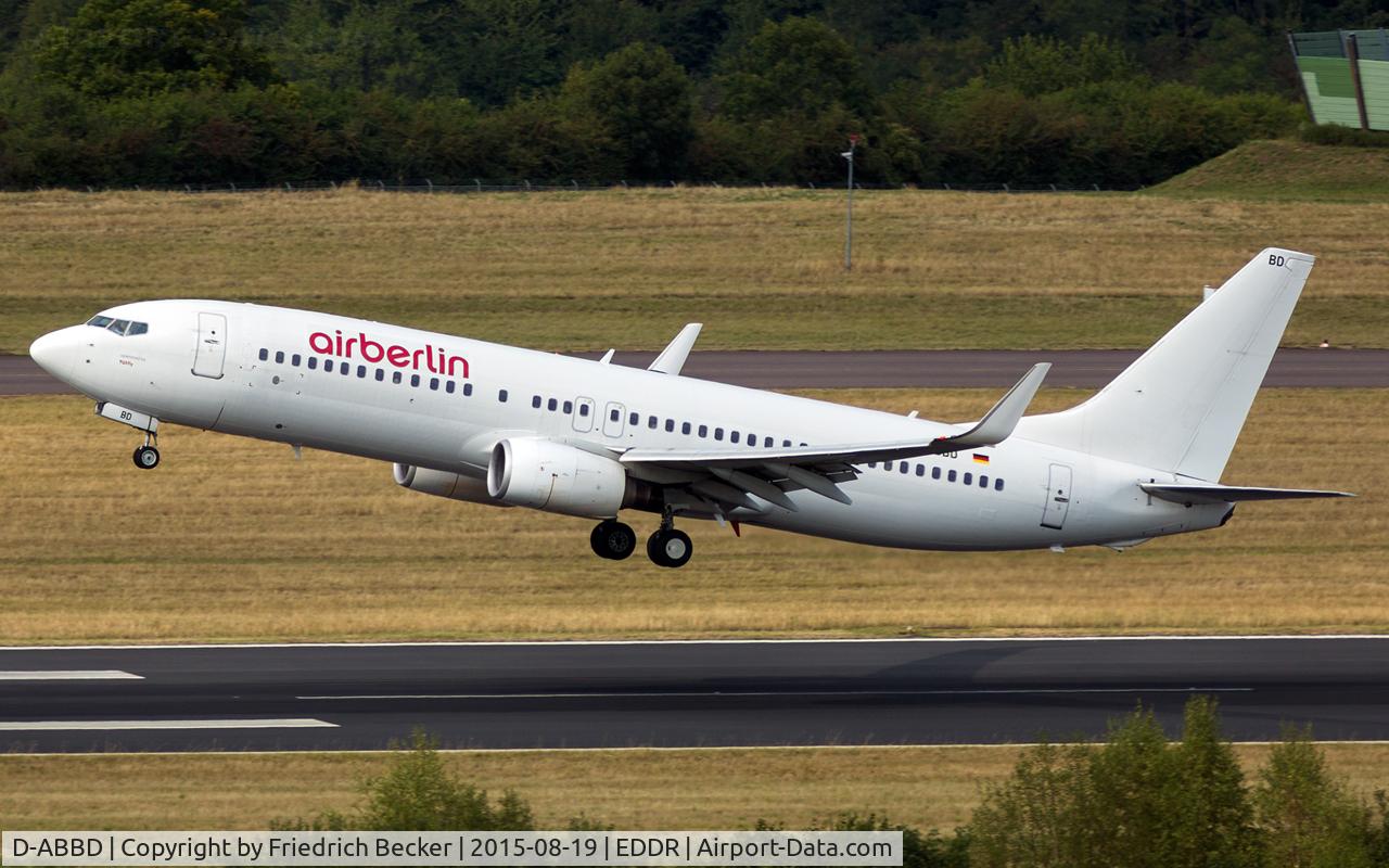 D-ABBD, 2001 Boeing 737-86J C/N 30880, departure to Palma via RW27