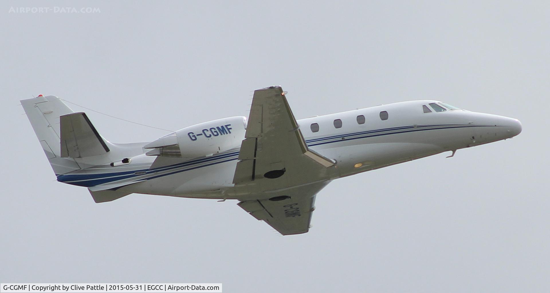 G-CGMF, 2002 Cessna 560 Citation Excel C/N 560-5271, Departing Manchester EGCC