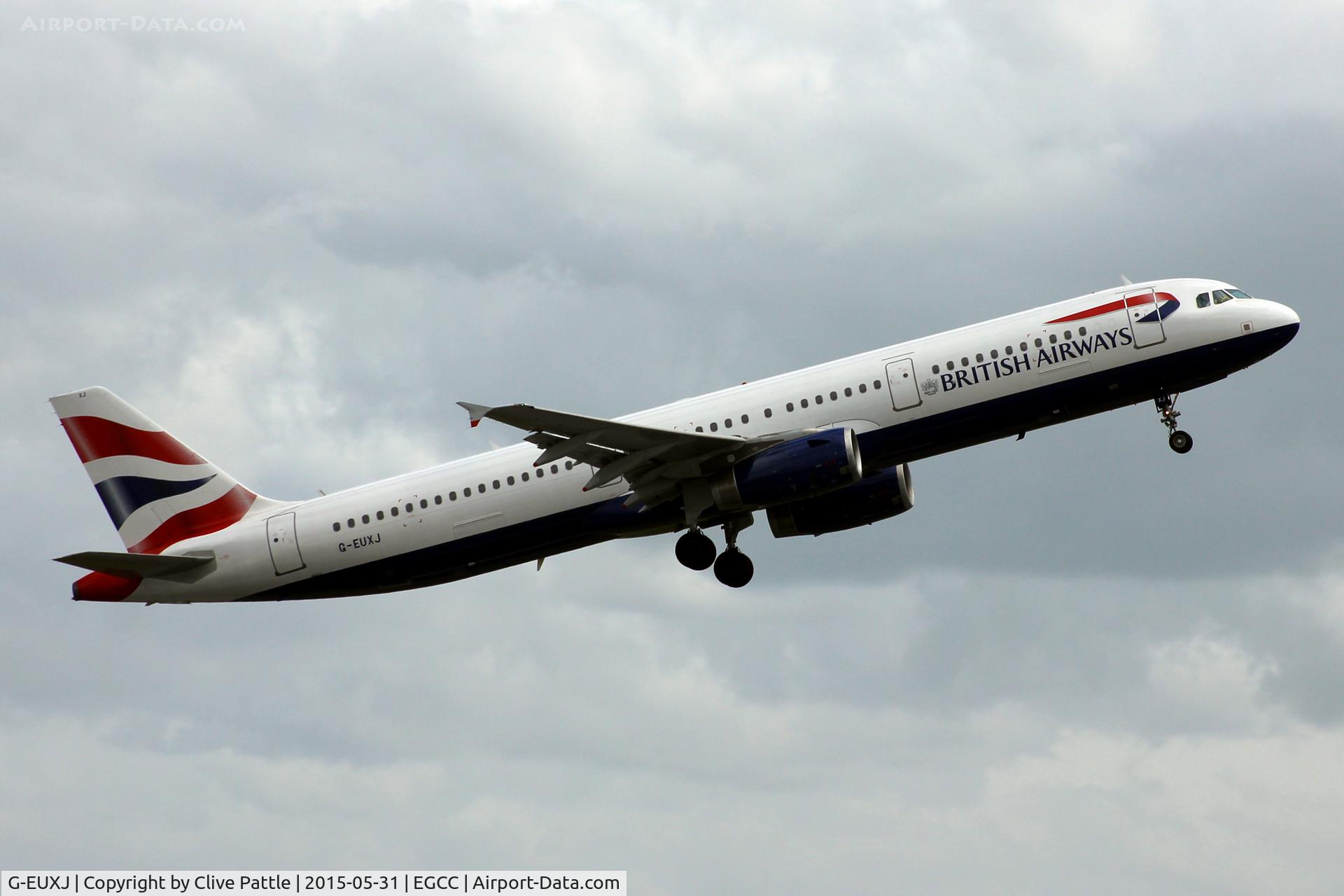G-EUXJ, 2007 Airbus A321-231 C/N 3081, BAW in action at Manchester EGCC