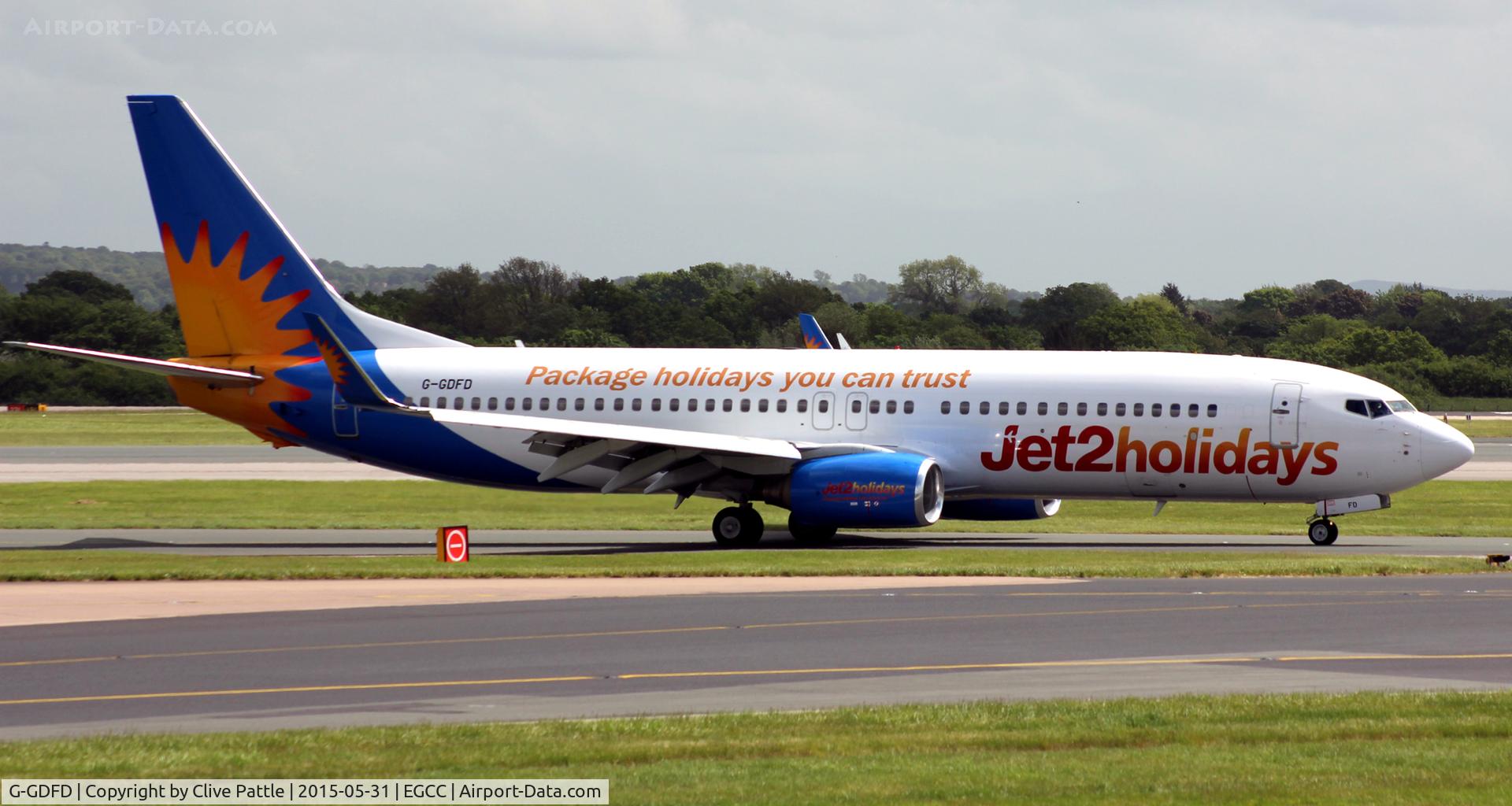 G-GDFD, 1997 Boeing 737-8K5 C/N 27982, In action at Manchester EGCC