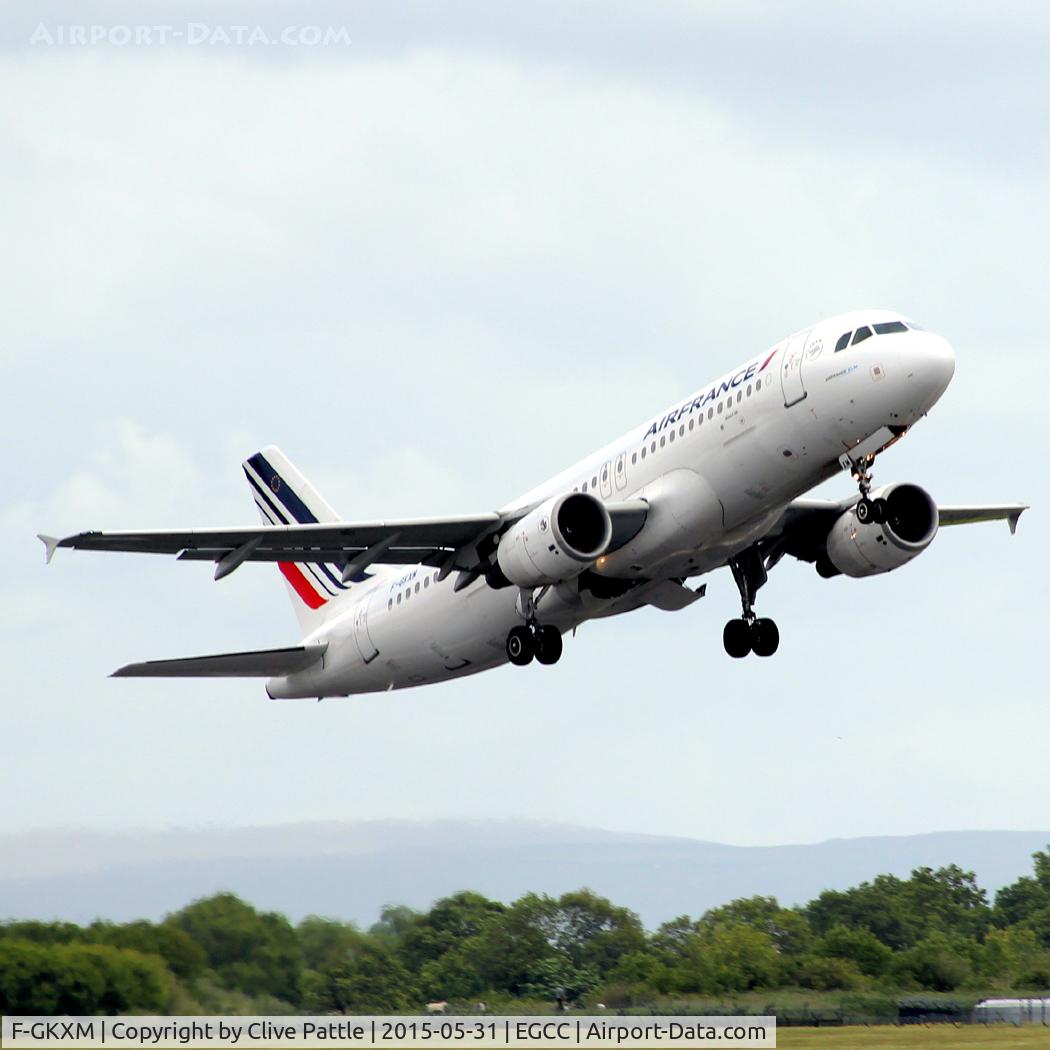 F-GKXM, 2006 Airbus A320-214 C/N 2721, Paris bound action at Manchester EGCC