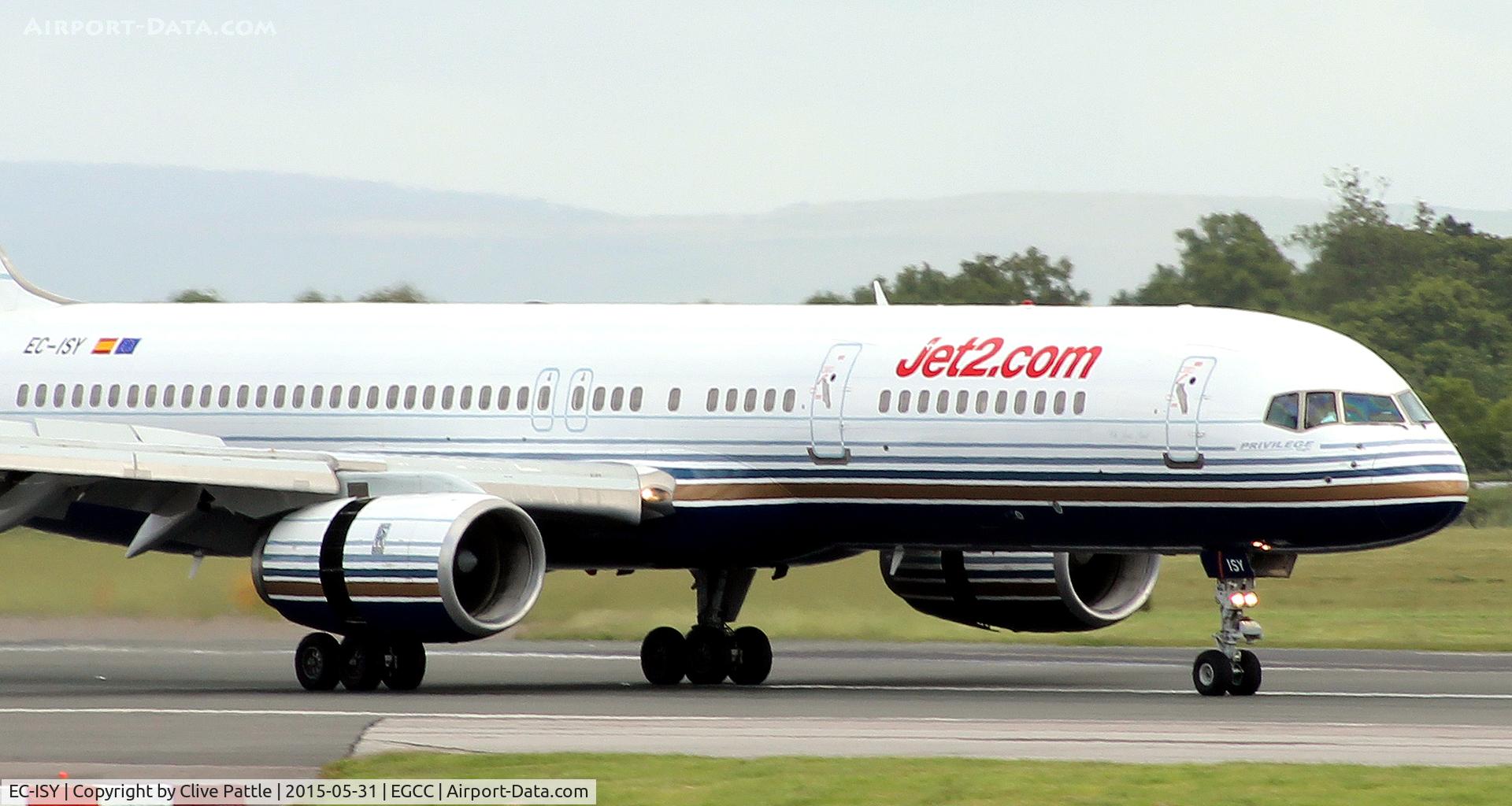 EC-ISY, 1993 Boeing 757-256 C/N 26241, In action at Manchester EGCC
