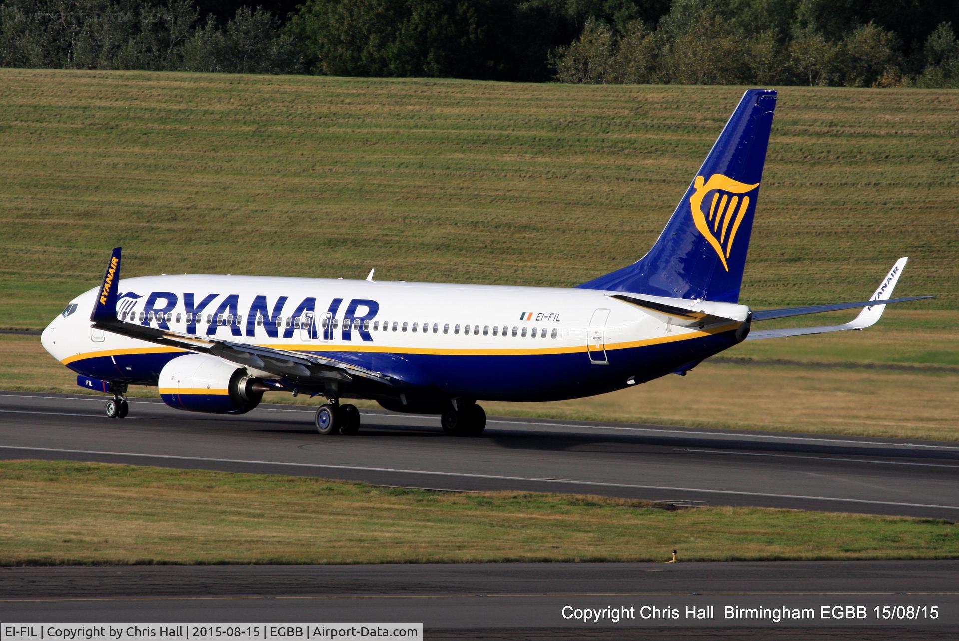 EI-FIL, 2015 Boeing 737-8AS C/N 44702, Ryanair