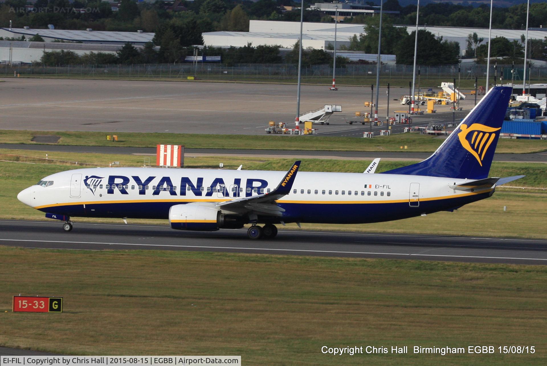 EI-FIL, 2015 Boeing 737-8AS C/N 44702, Ryanair