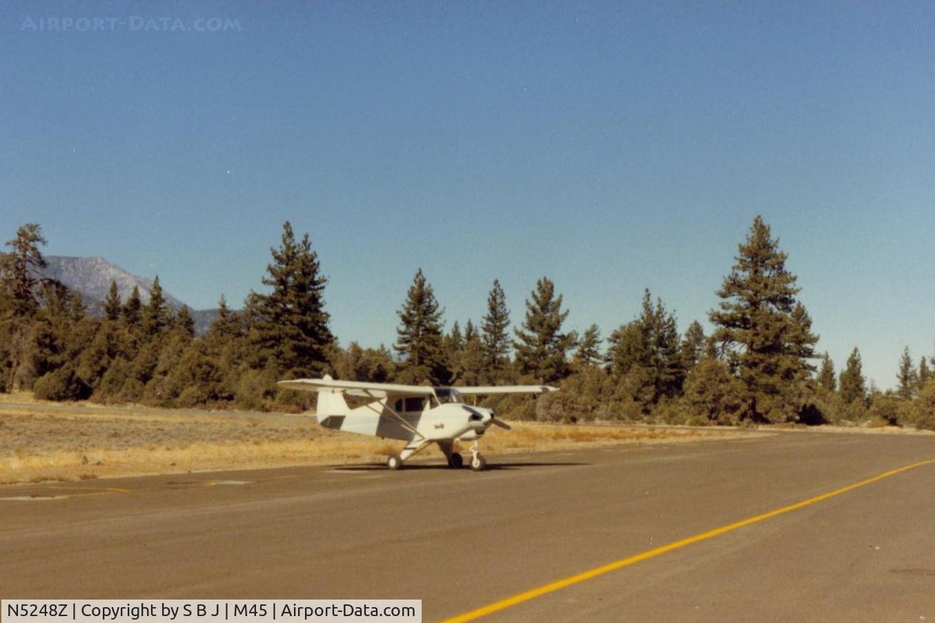N5248Z, 1961 Piper PA-22-108 Colt C/N 22-8931, 48Z at lovely Alpine Co,a favorite stop. Also at 5867 feet,it was a good test for a plane and Alpine has lots of runway.