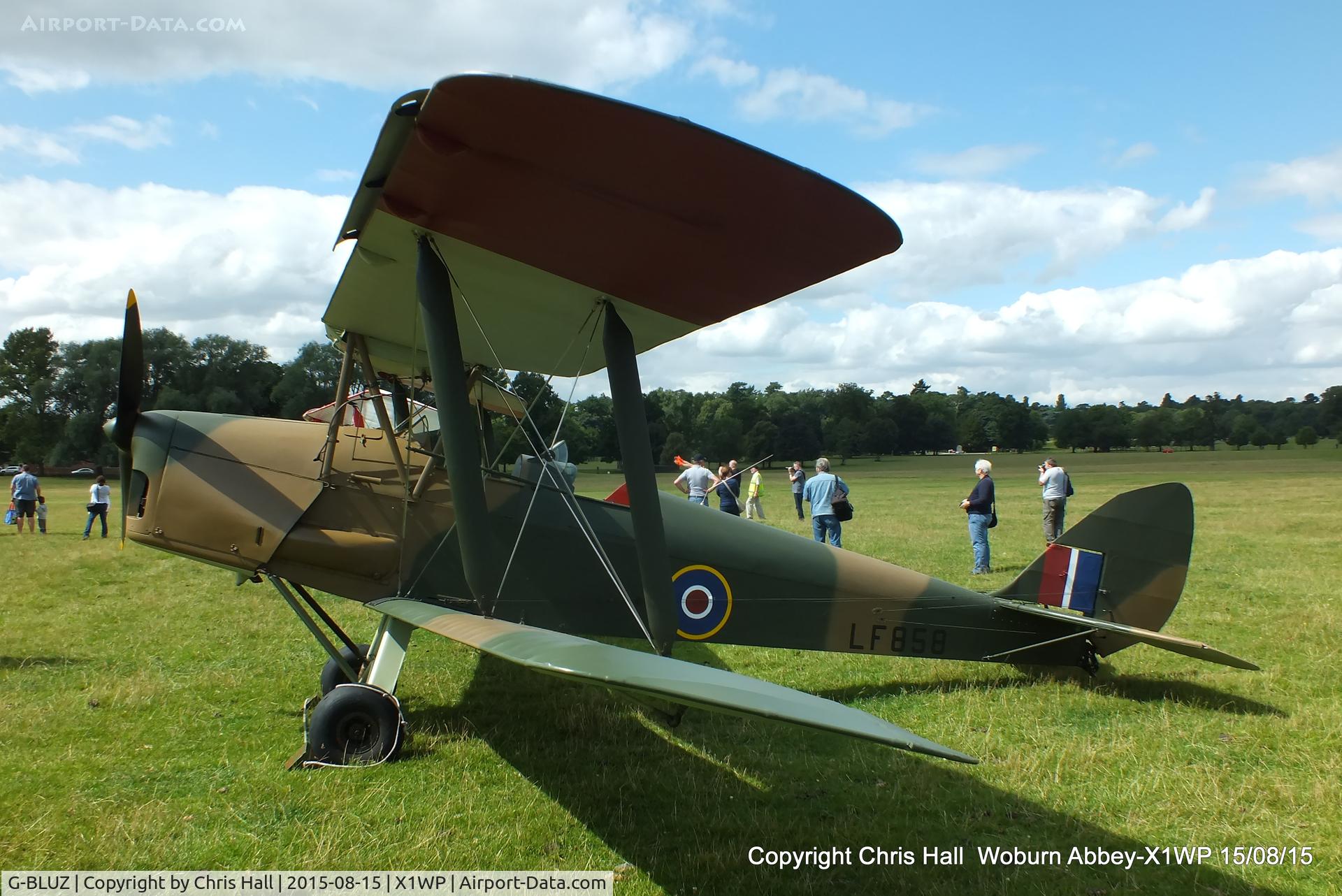 G-BLUZ, 1944 De Havilland DH.82B Queen Bee C/N 1435, International Moth Rally at Woburn Abbey 15/08/15