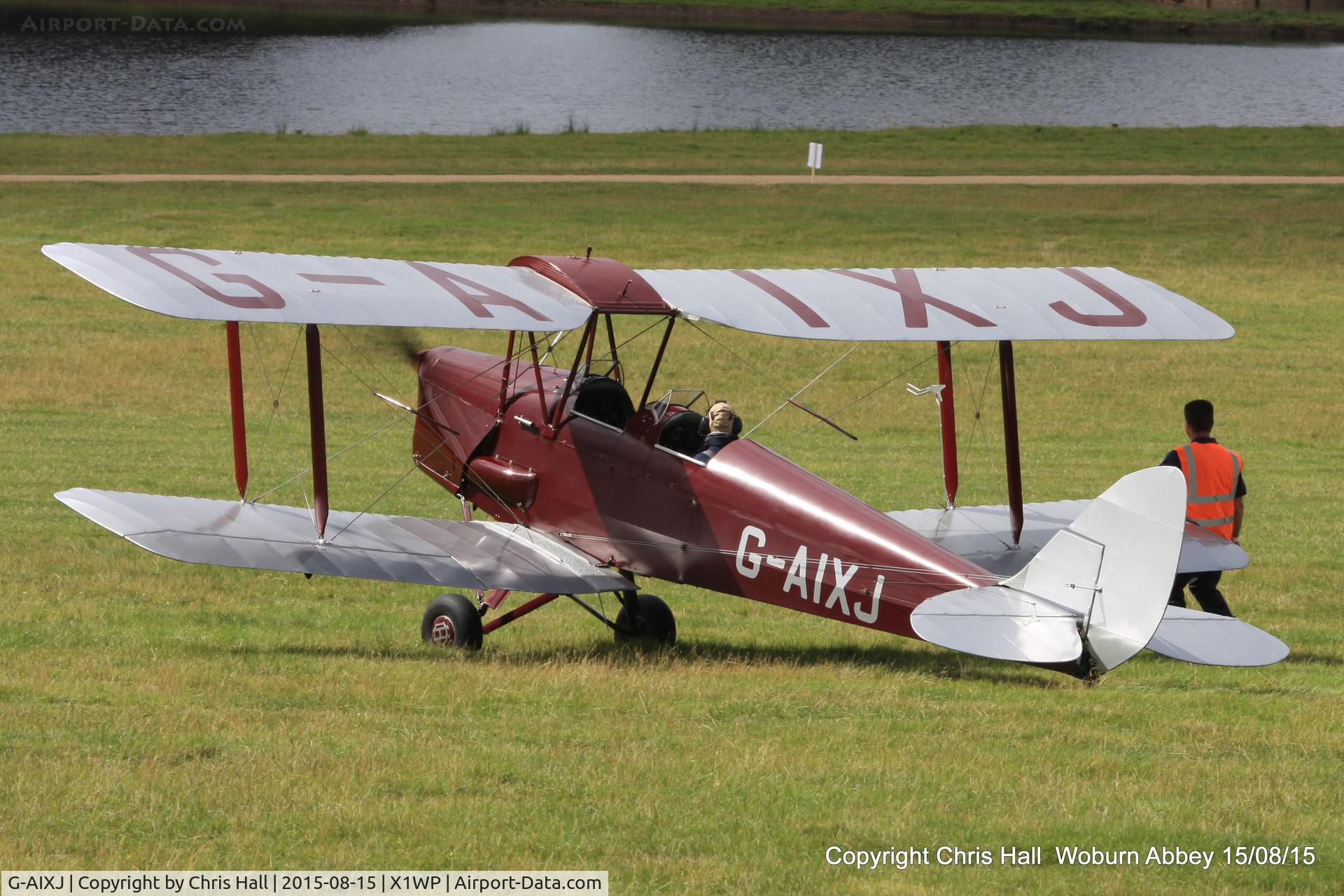 G-AIXJ, 1942 De Havilland DH-82A Tiger Moth II C/N 85434, International Moth Rally at Woburn Abbey 15/08/15