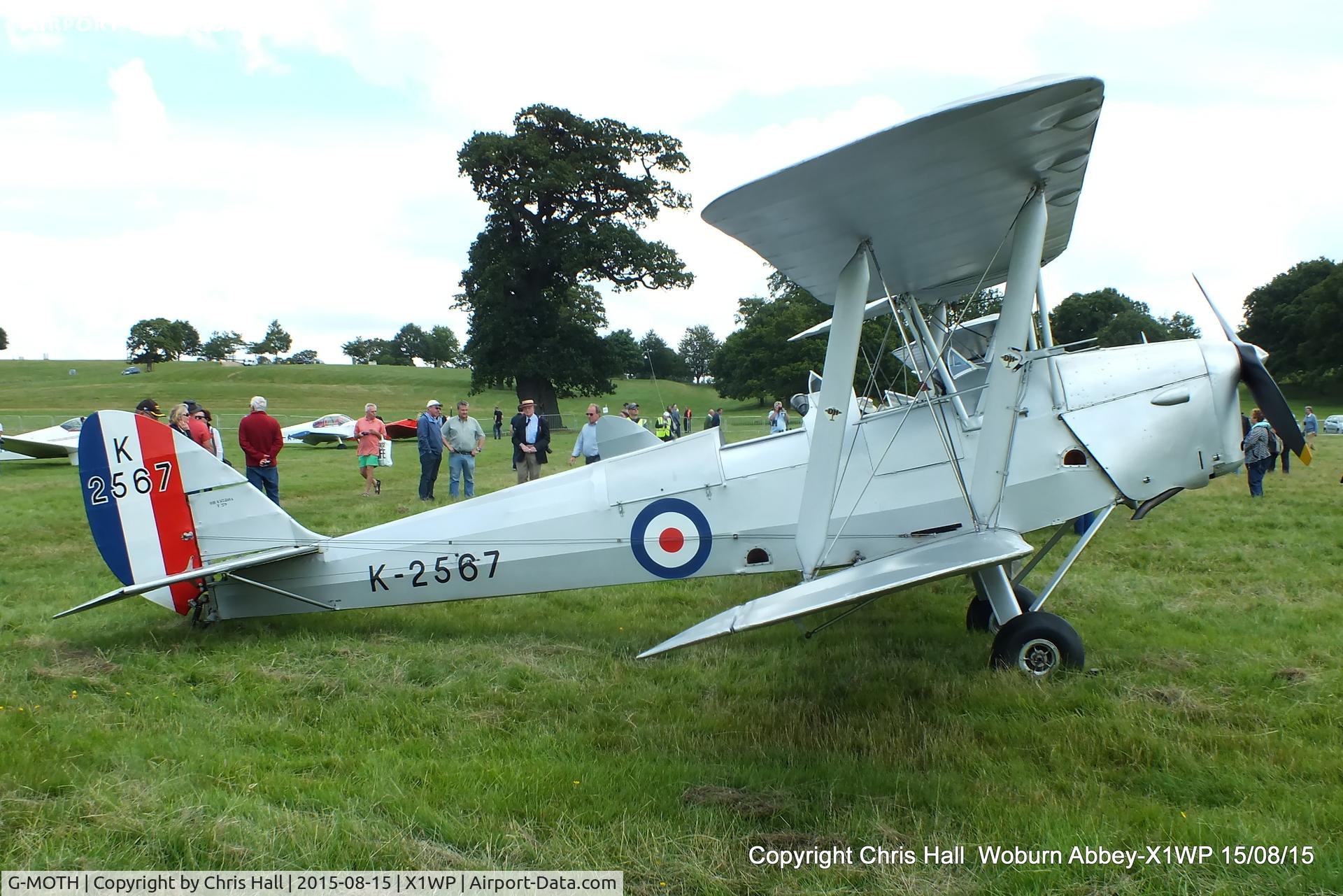 G-MOTH, 1942 De Havilland DH-82A Tiger Moth II C/N 85340, International Moth Rally at Woburn Abbey 15/08/15