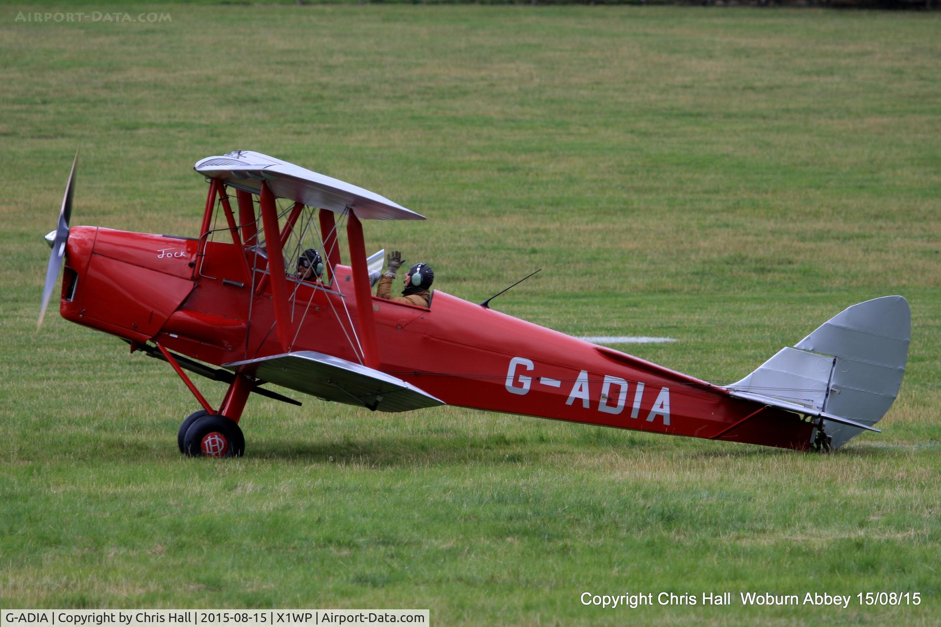 G-ADIA, 1935 De Havilland DH-82A Tiger Moth II C/N 3368, International Moth Rally at Woburn Abbey 15/08/15