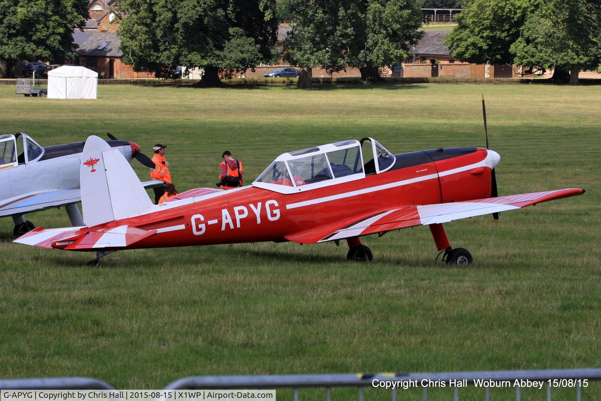 G-APYG, 1950 De Havilland DHC-1 Chipmunk T.10 C/N C1/0060, International Moth Rally at Woburn Abbey 15/08/15