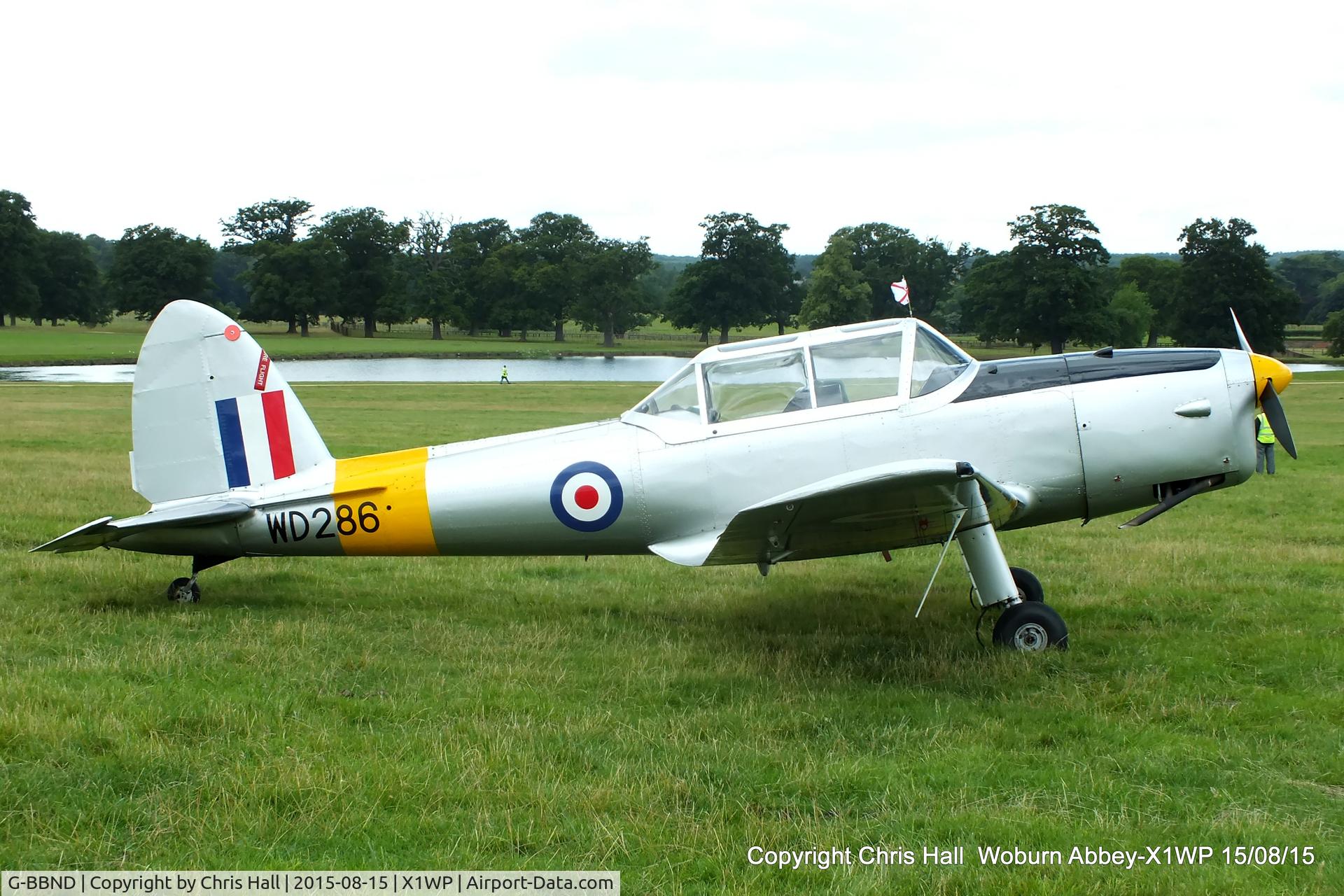 G-BBND, 1950 De Havilland DHC-1 Chipmunk T.10 C/N C1/0225, International Moth Rally at Woburn Abbey 15/08/15