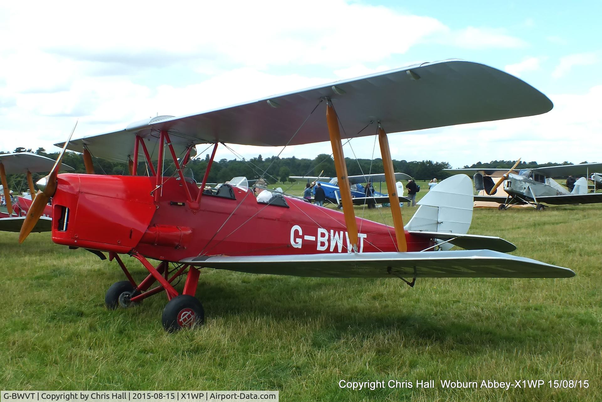 G-BWVT, 1942 De Havilland Australia DH-82A Tiger Moth C/N DHA1039, International Moth Rally at Woburn Abbey 15/08/15