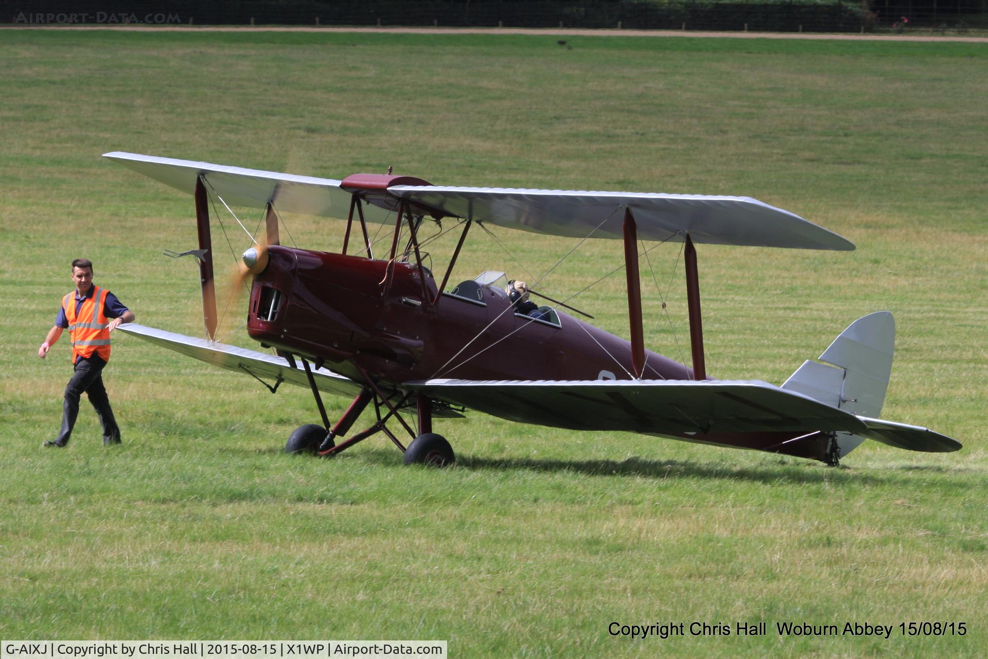 G-AIXJ, 1942 De Havilland DH-82A Tiger Moth II C/N 85434, International Moth Rally at Woburn Abbey 15/08/15