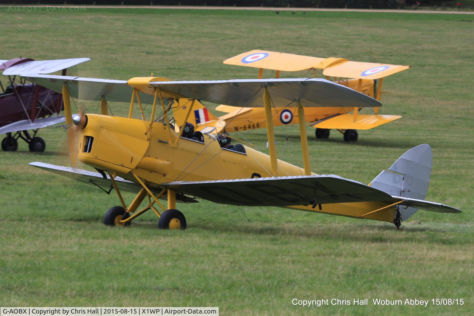 G-AOBX, 1940 De Havilland DH-82A Tiger Moth II C/N 83653, International Moth Rally at Woburn Abbey 15/08/15