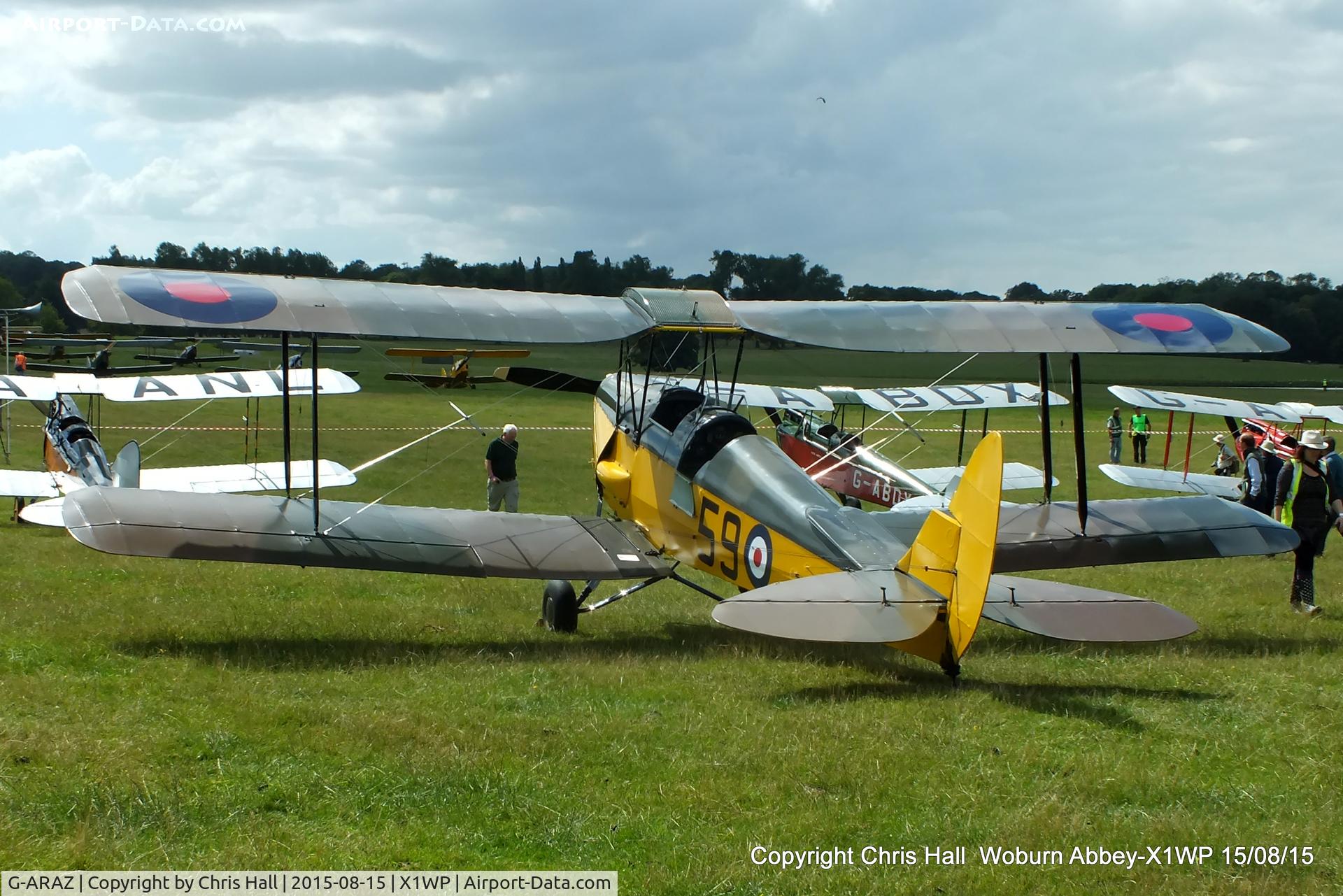 G-ARAZ, 1940 De Havilland DH-82A Tiger Moth II C/N 82867, International Moth Rally at Woburn Abbey 15/08/15