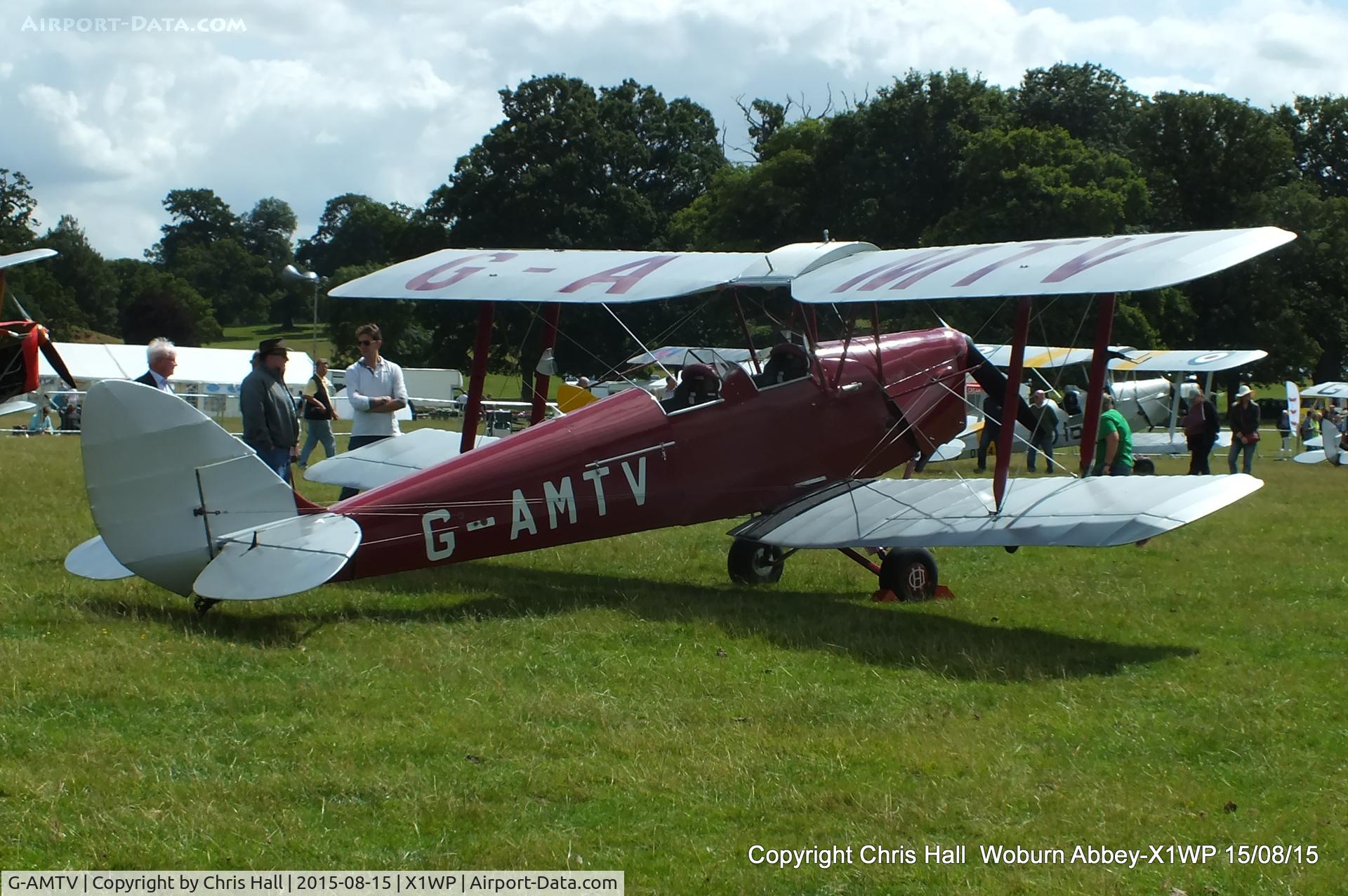 G-AMTV, 1935 De Havilland DH-82A Tiger Moth II C/N 3858, International Moth Rally at Woburn Abbey 15/08/15