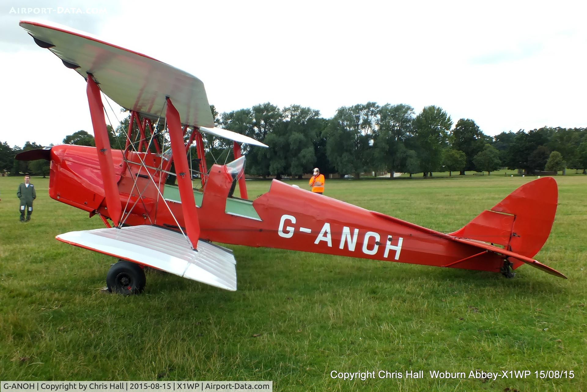 G-ANOH, 1942 De Havilland DH-82A Tiger Moth II C/N 86040, International Moth Rally at Woburn Abbey 15/08/15