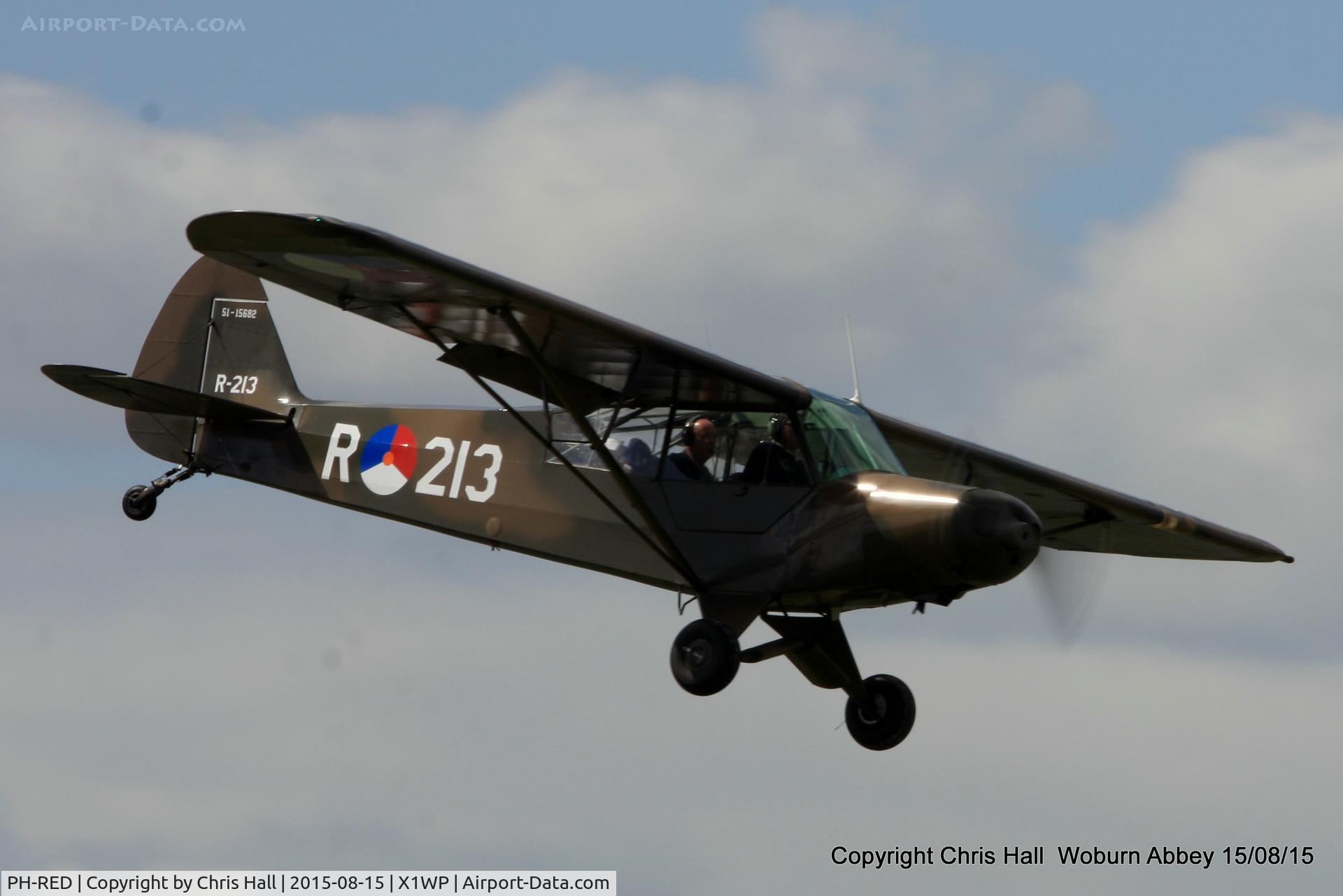 PH-RED, 1950 Piper L-21A Super Cub (PA-18-125) C/N 18-568, International Moth Rally at Woburn Abbey 15/08/15