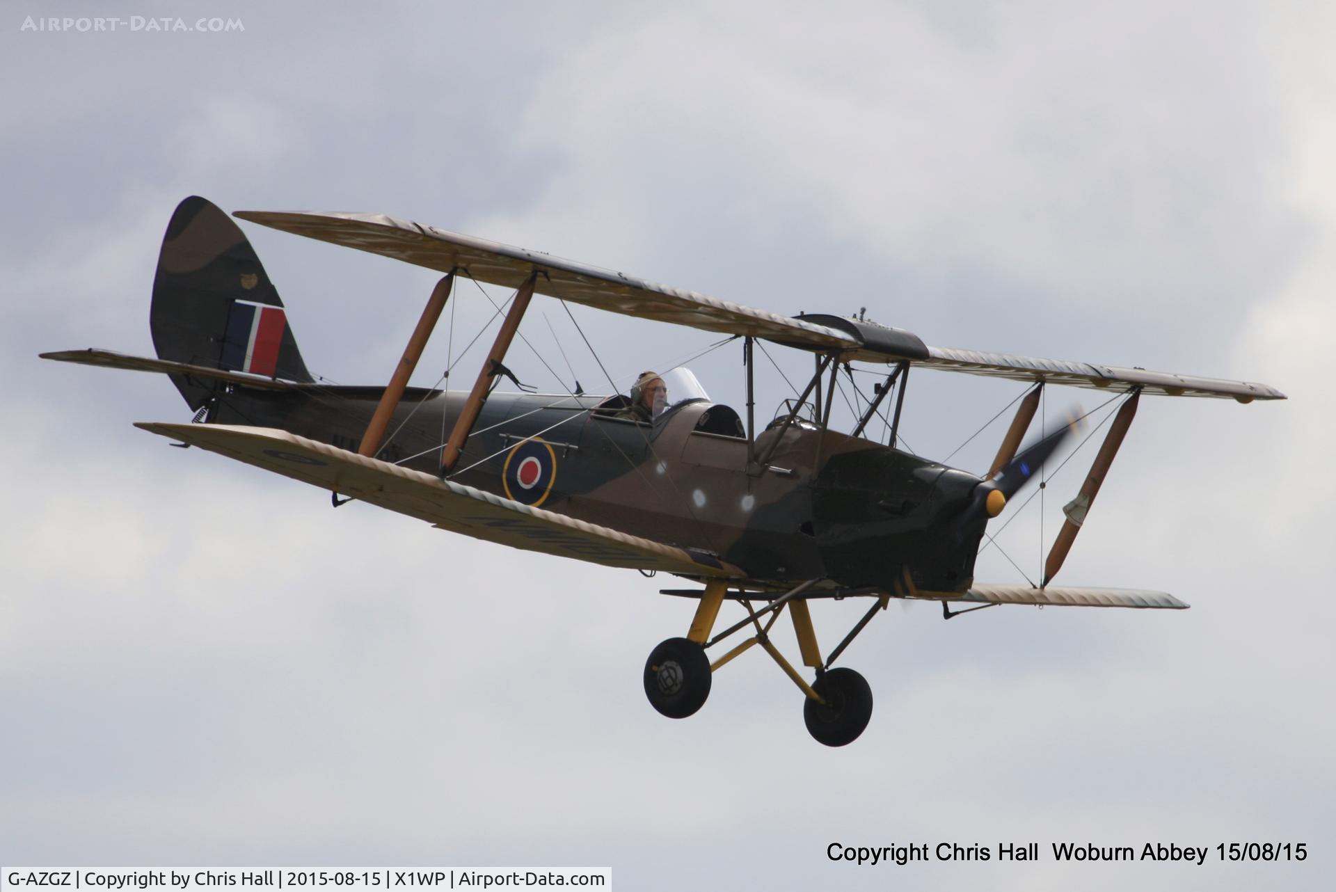 G-AZGZ, 1944 De Havilland DH-82A Tiger Moth II C/N 86489, International Moth Rally at Woburn Abbey 15/08/15