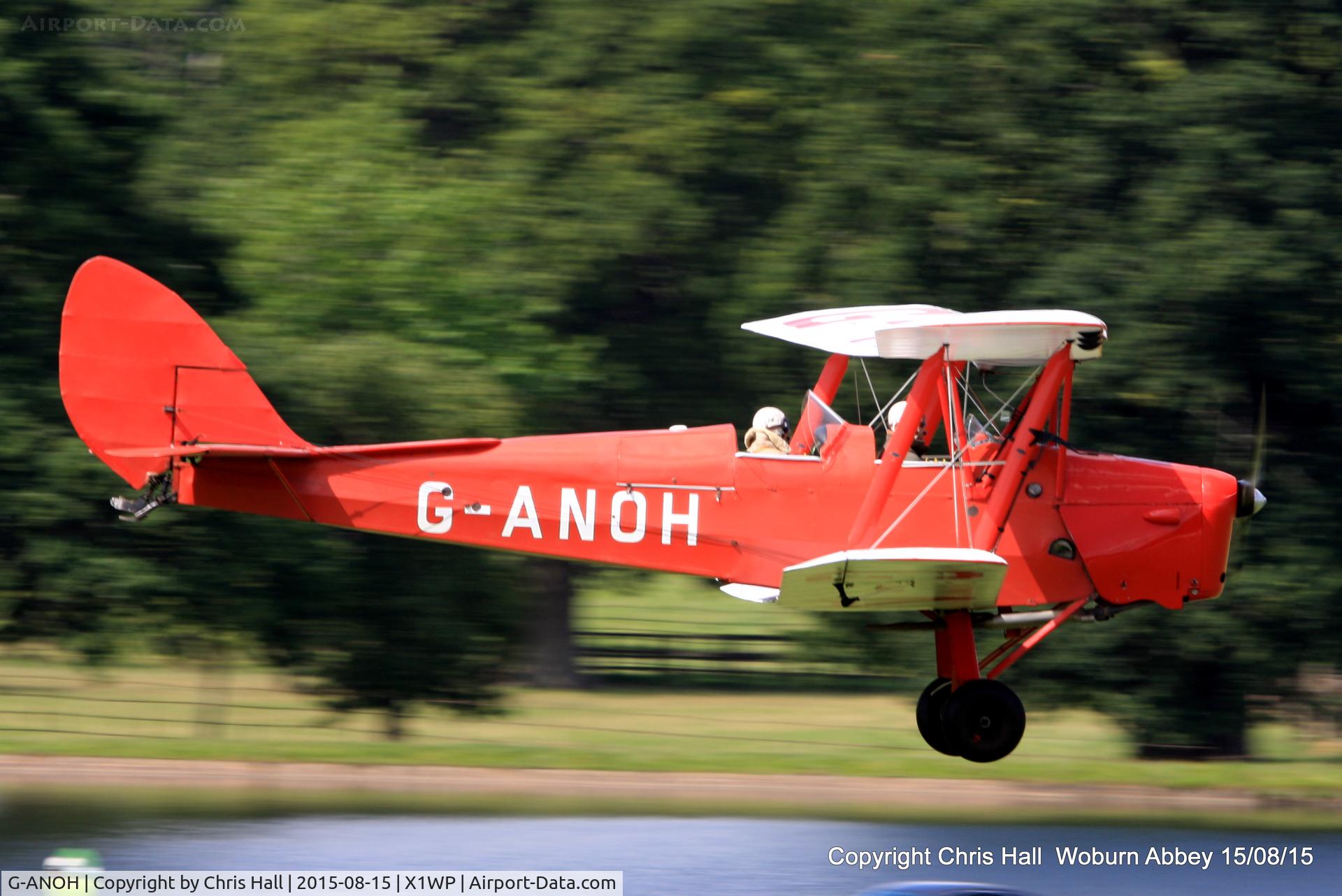G-ANOH, 1942 De Havilland DH-82A Tiger Moth II C/N 86040, International Moth Rally at Woburn Abbey 15/08/15