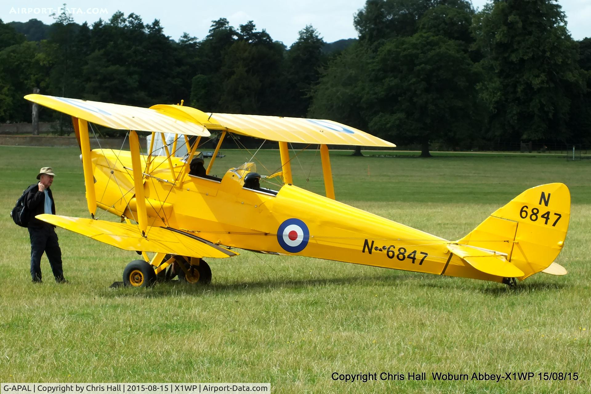 G-APAL, 1939 De Havilland DH-82A Tiger Moth II C/N 82102, International Moth Rally at Woburn Abbey 15/08/15