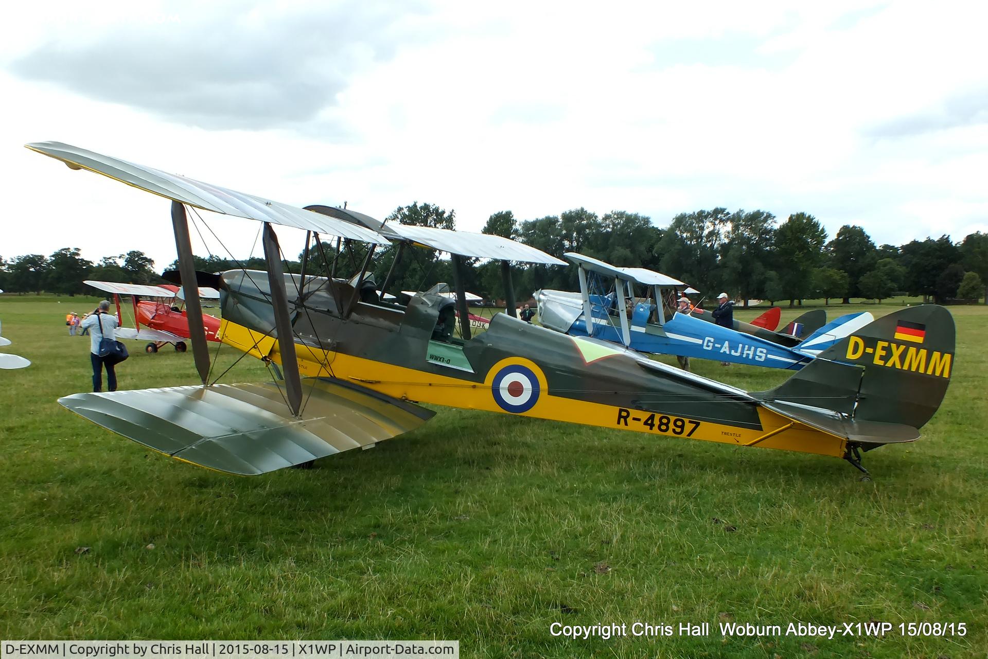 D-EXMM, 1939 De Havilland DH-82A Tiger Moth II C/N 82814, International Moth Rally at Woburn Abbey 15/08/15