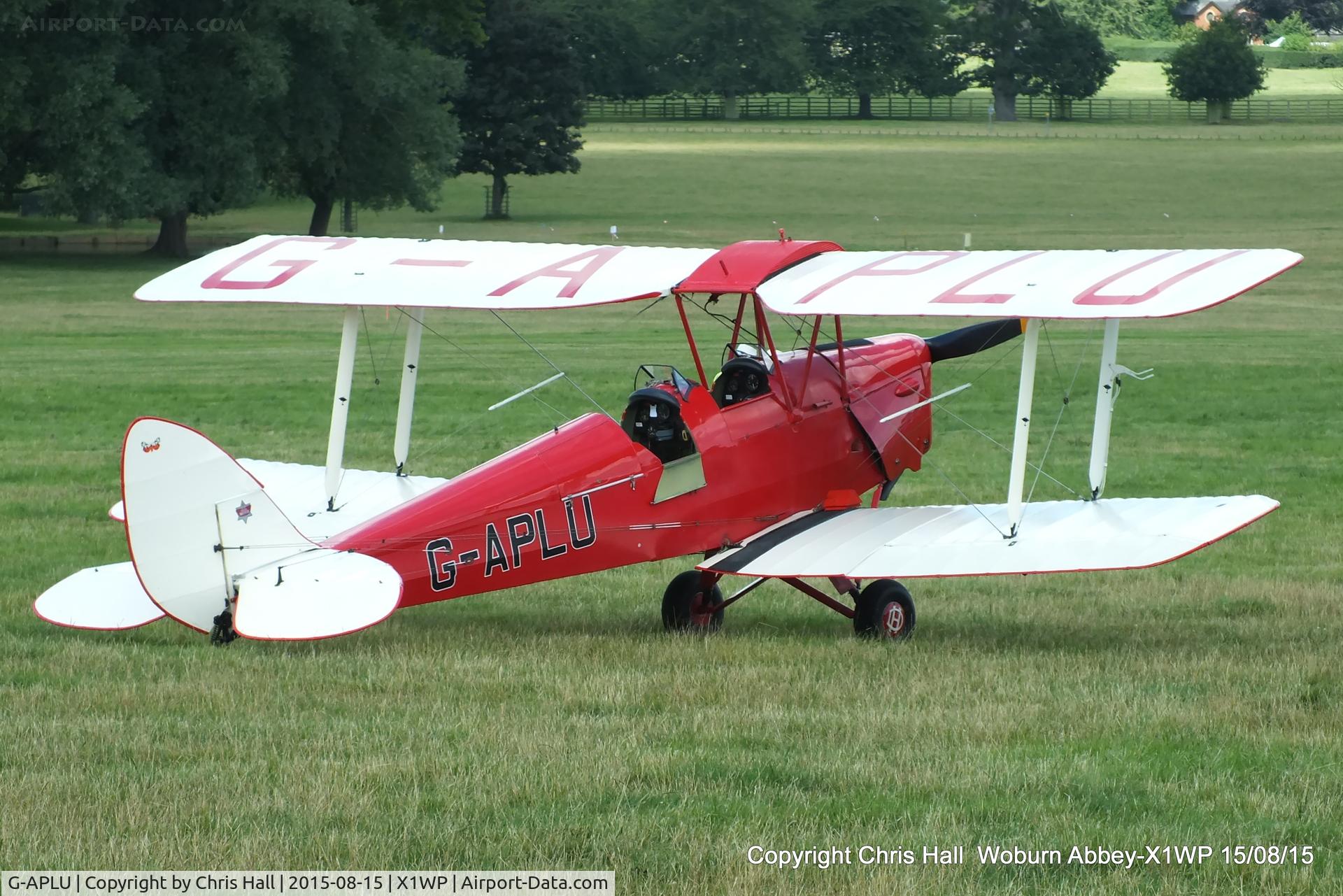 G-APLU, 1941 De Havilland DH-82A Tiger Moth II C/N 85094, International Moth Rally at Woburn Abbey 15/08/15